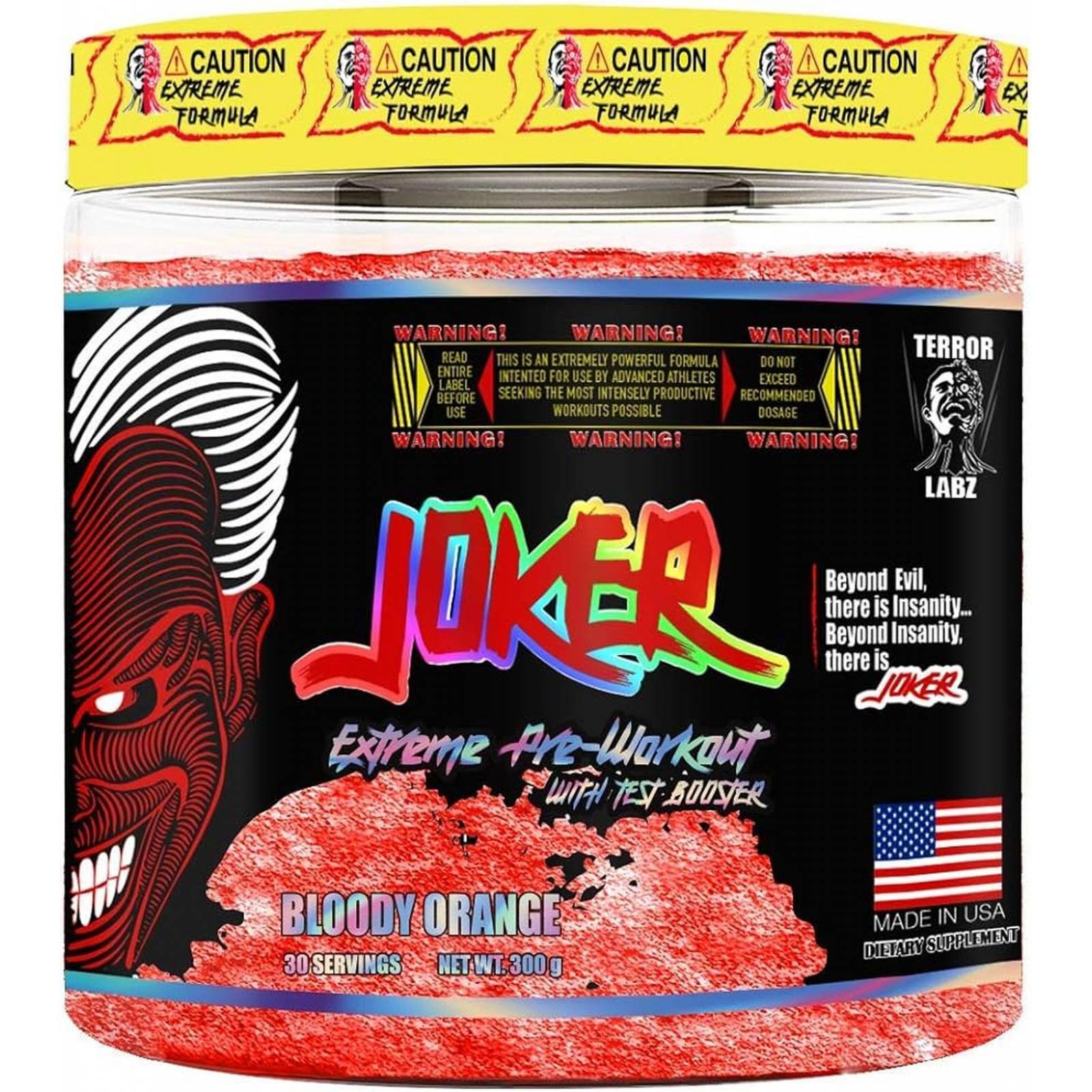 Pre entrenamiento óxido nítrico TERROR LABZ JOKER 30 SERV 
