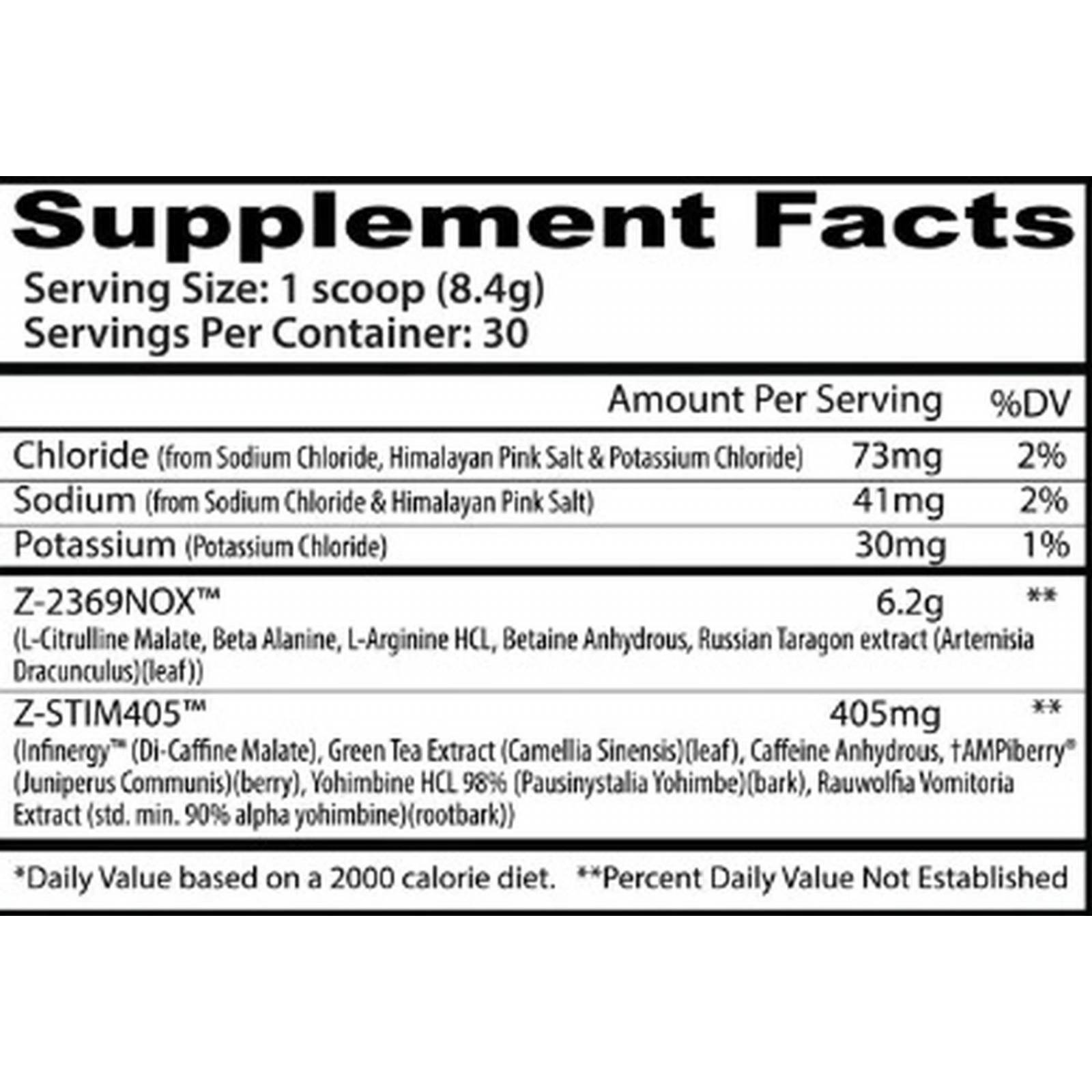 Pre entrenamiento óxido nítrico INSANE LABZ PSYCHOTIC WAR ZOMBIE 30 SERV 