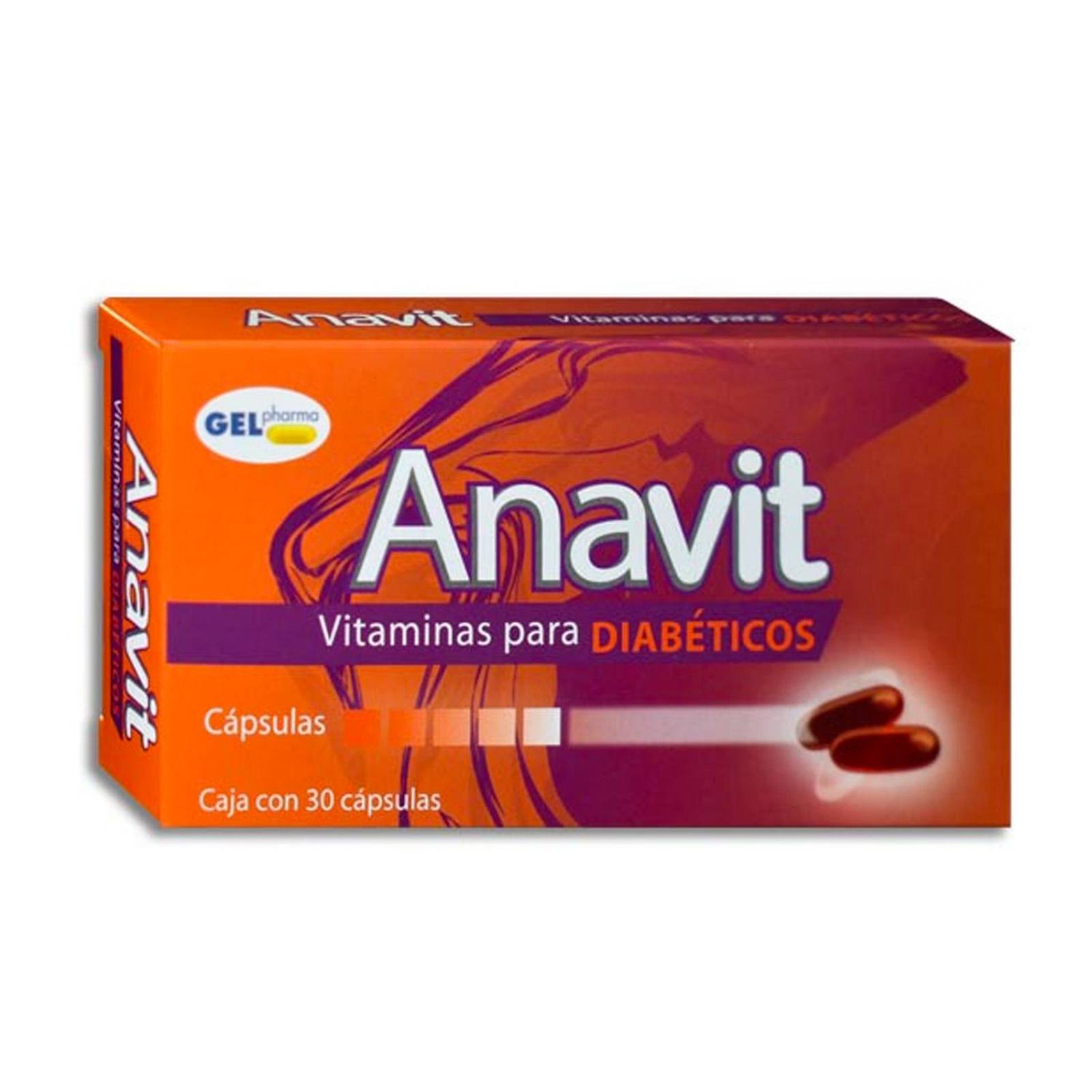 Suplemento Anavit Vitaminas Para Diabéticos 30 cápsulas