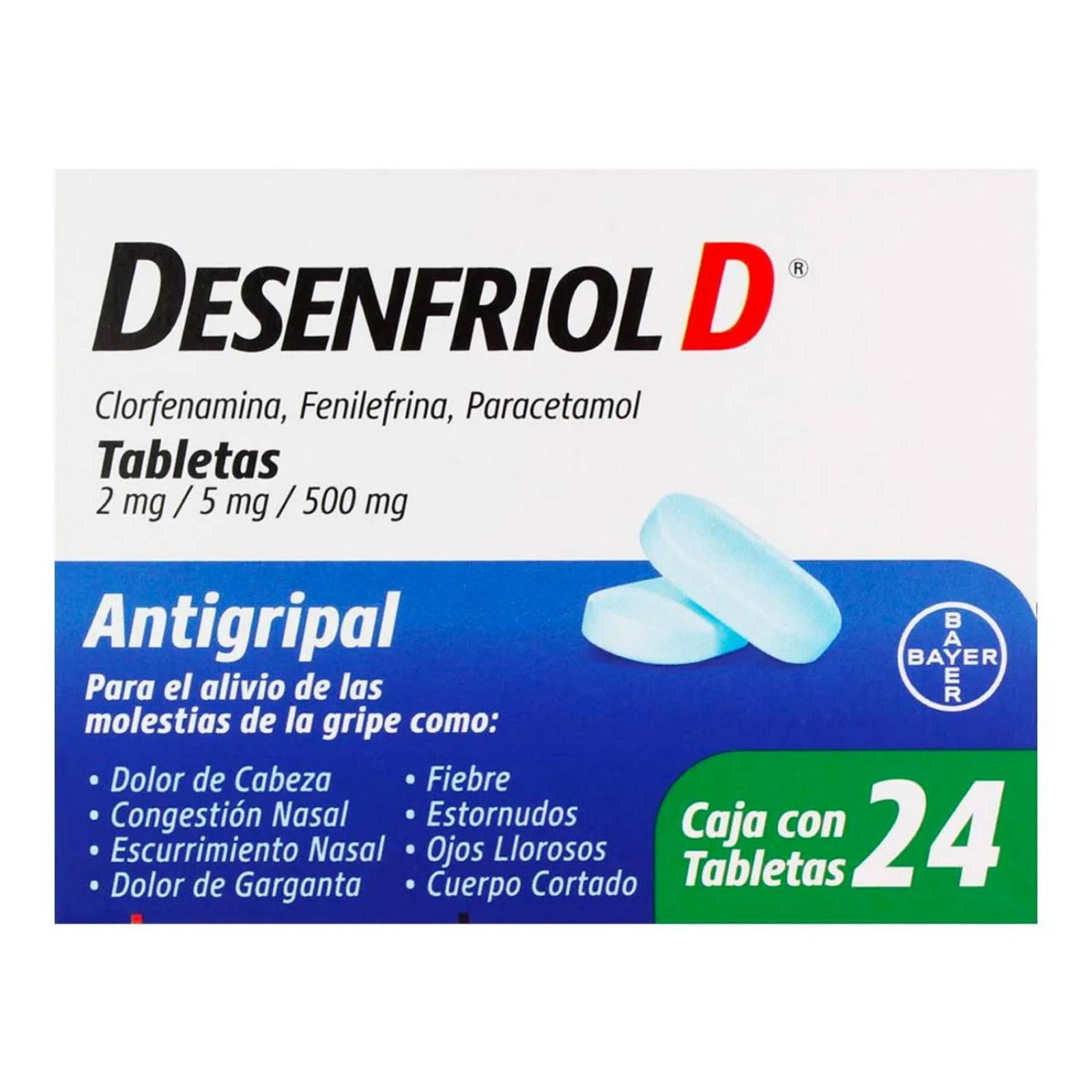 Antigripal Desenfriol D 24 tabletas 