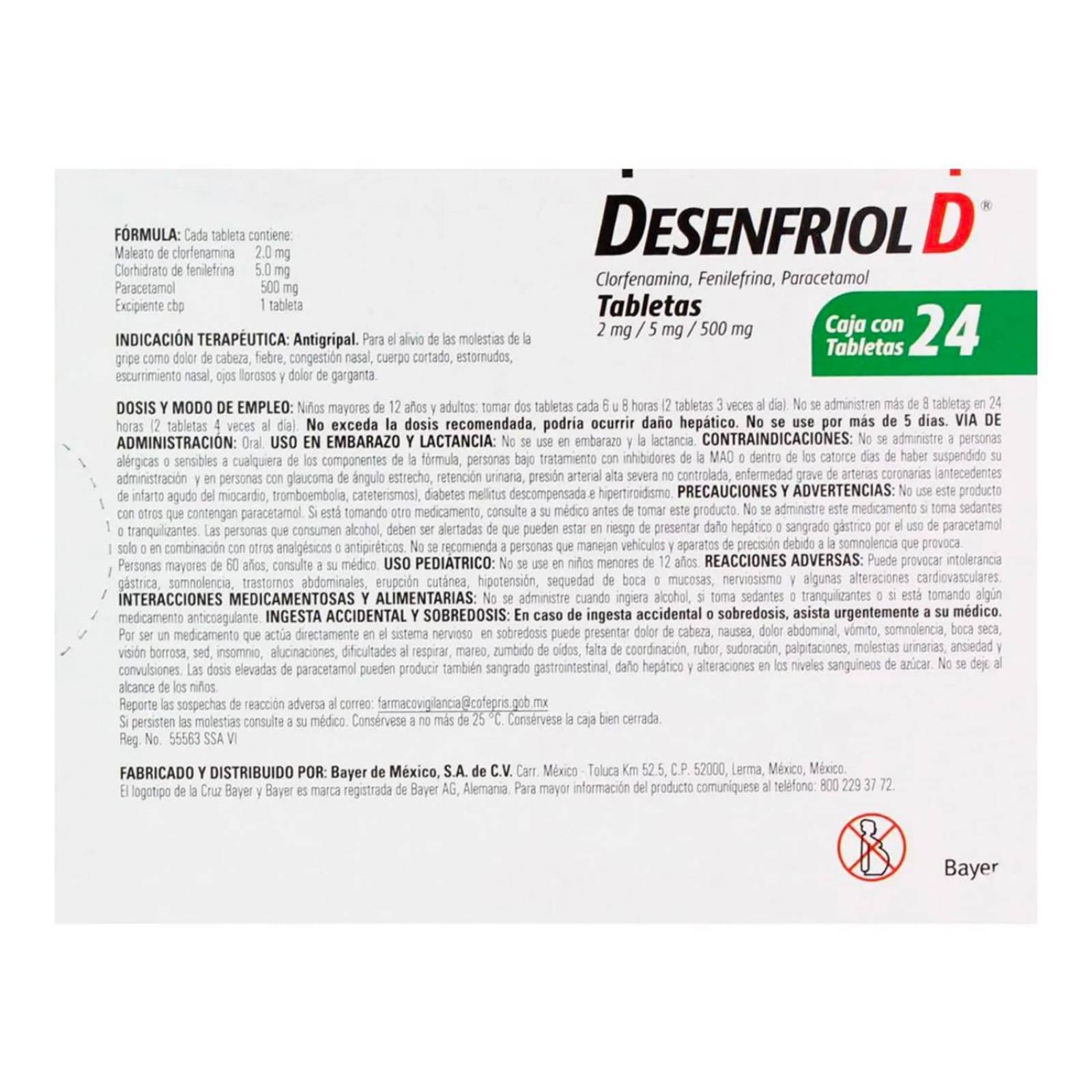 Antigripal Desenfriol D 24 tabletas 