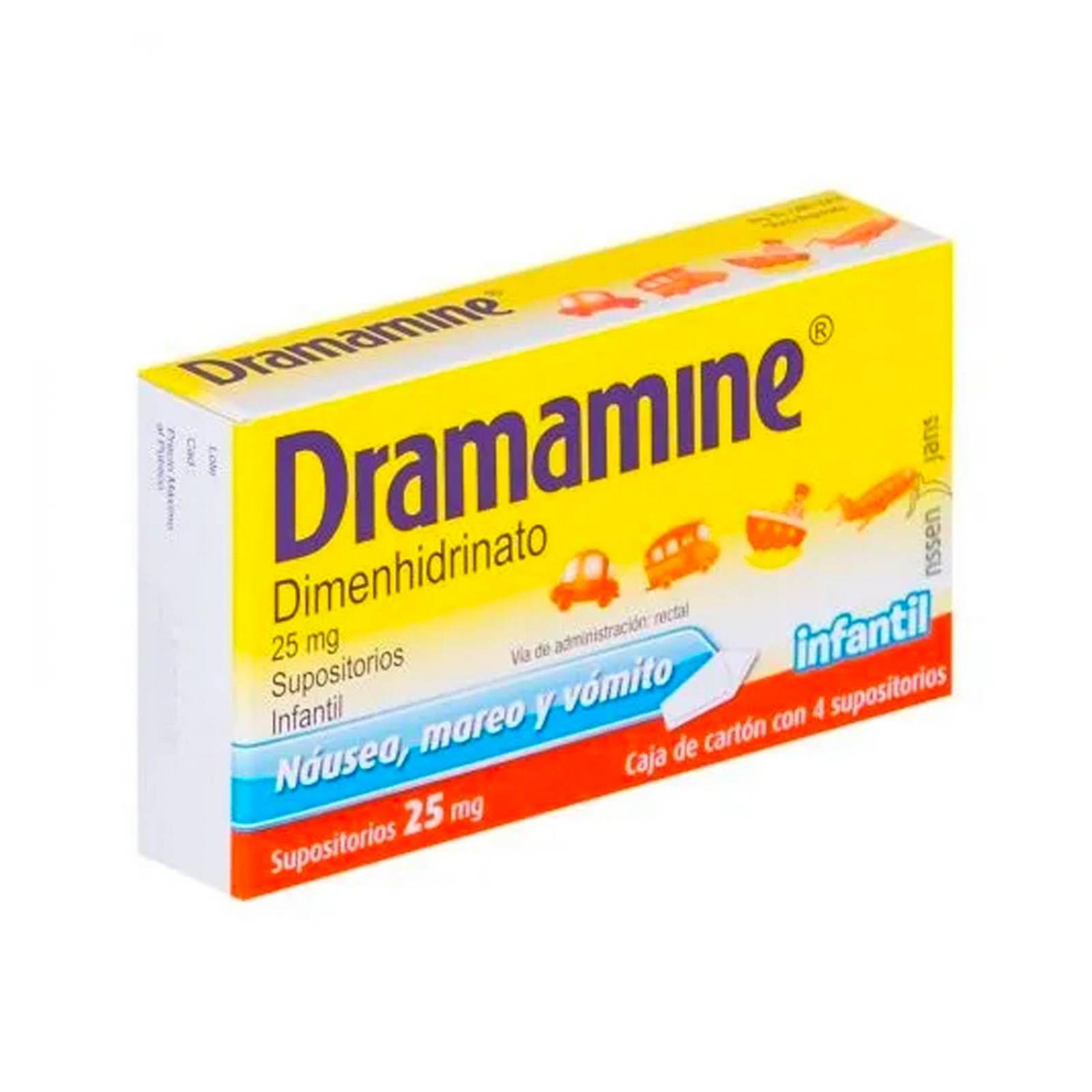 Supositorios Dramamine Infantiles 4 piezas 