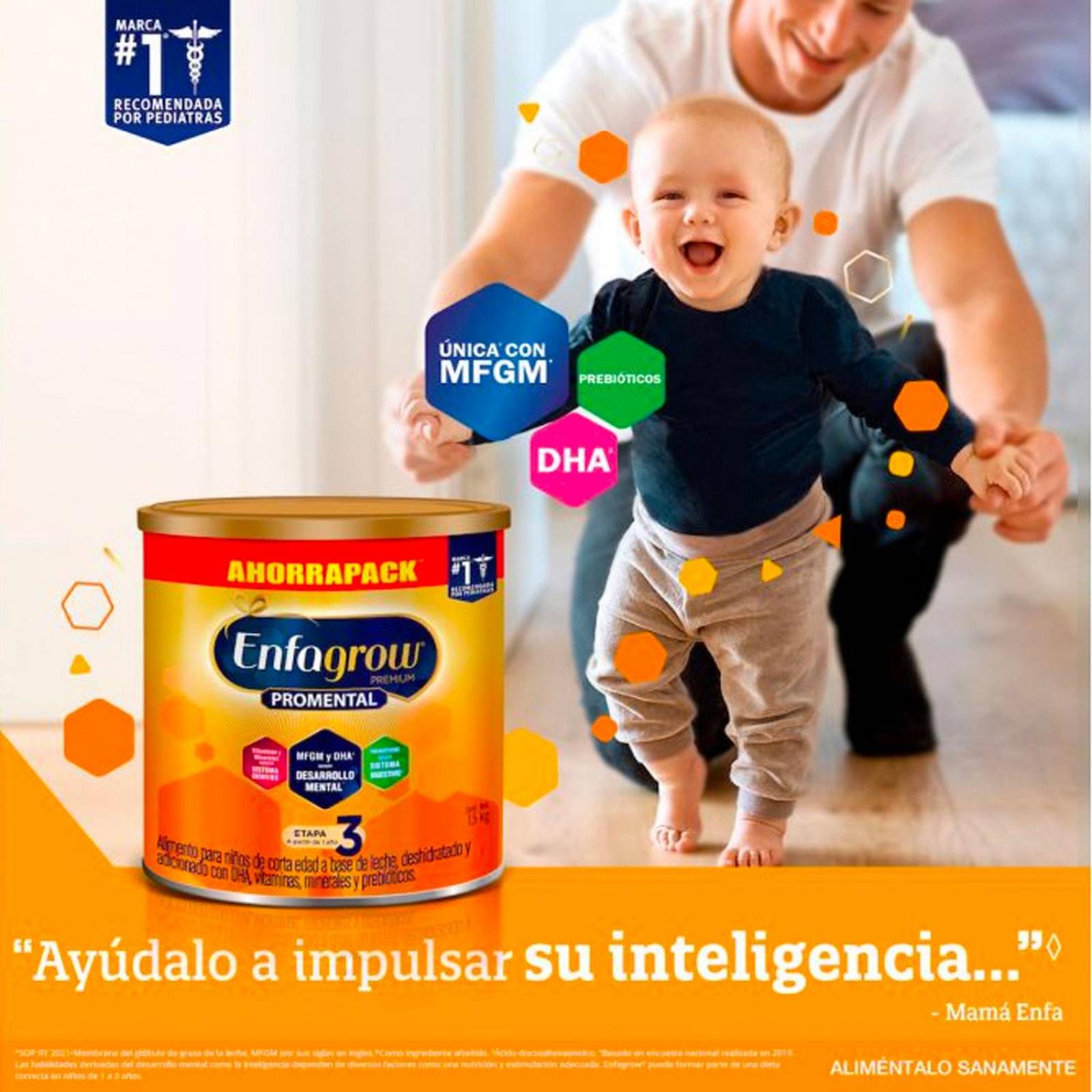 Fórmula Infantil Enfagrow Premium Promental Etapa 3 1.5 kg 