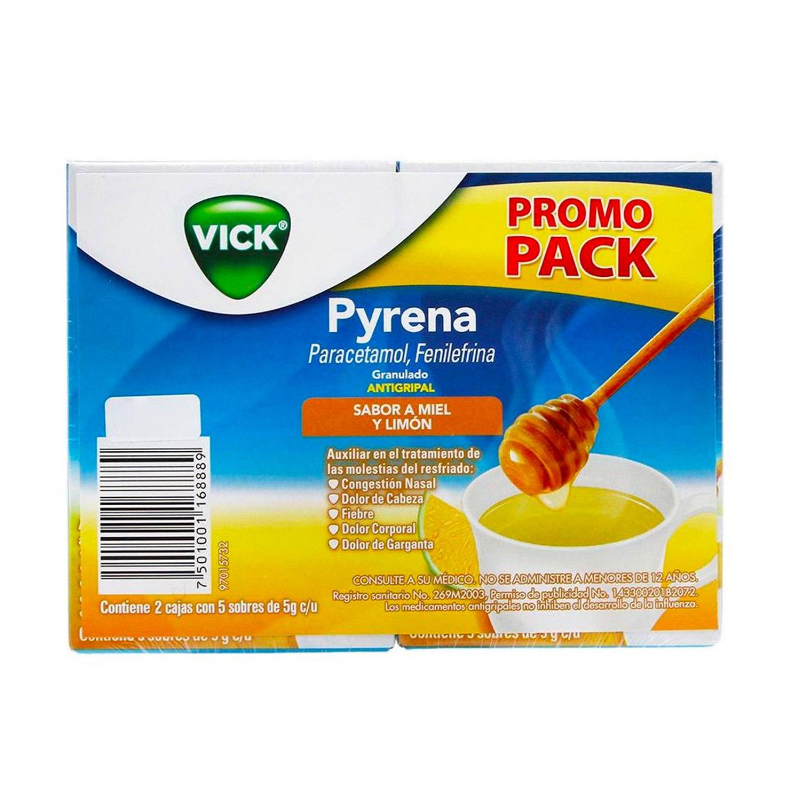 Antigripal Vick Pyrena Miel 10 sobres