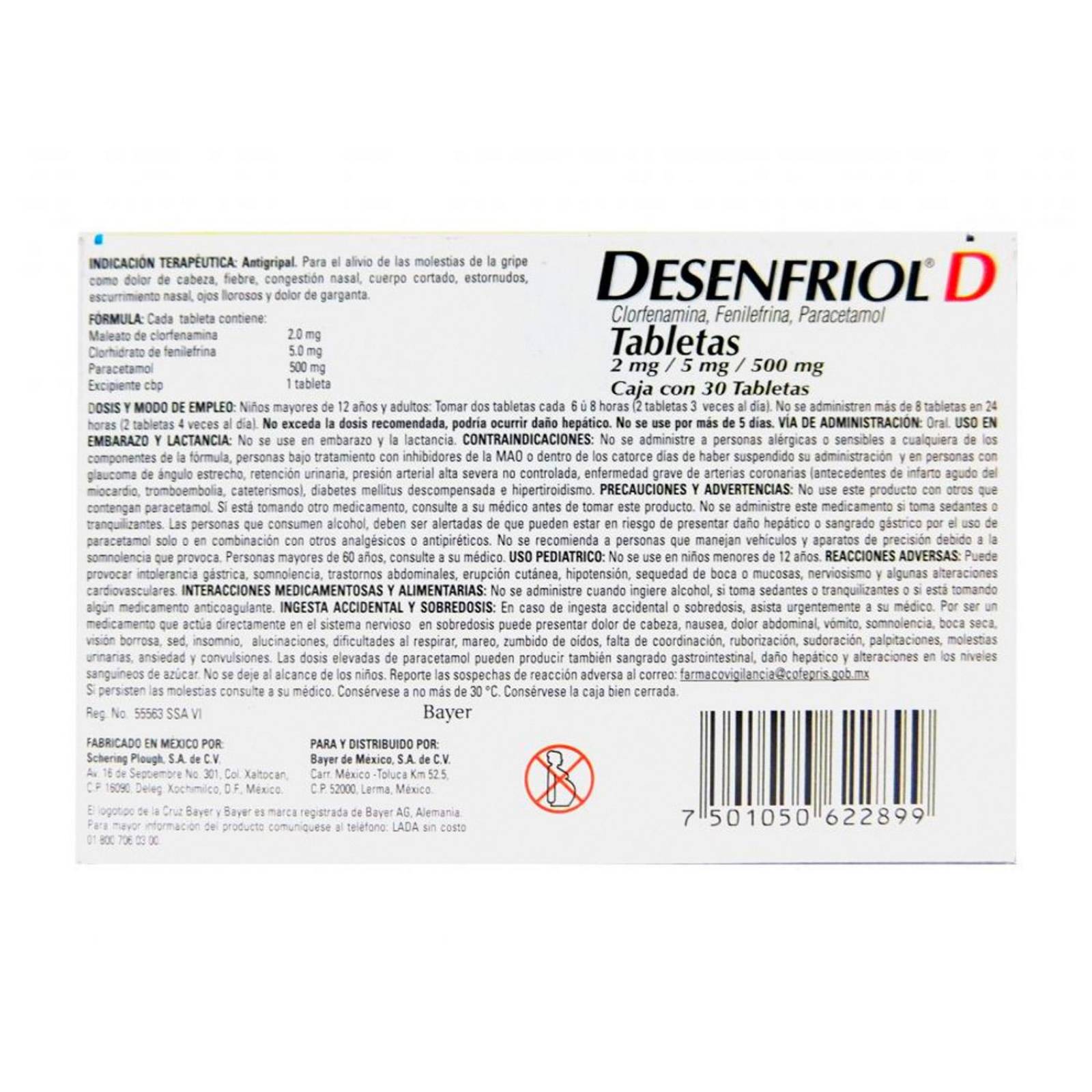 Antigripal Desenfriol D 30 tabletas 