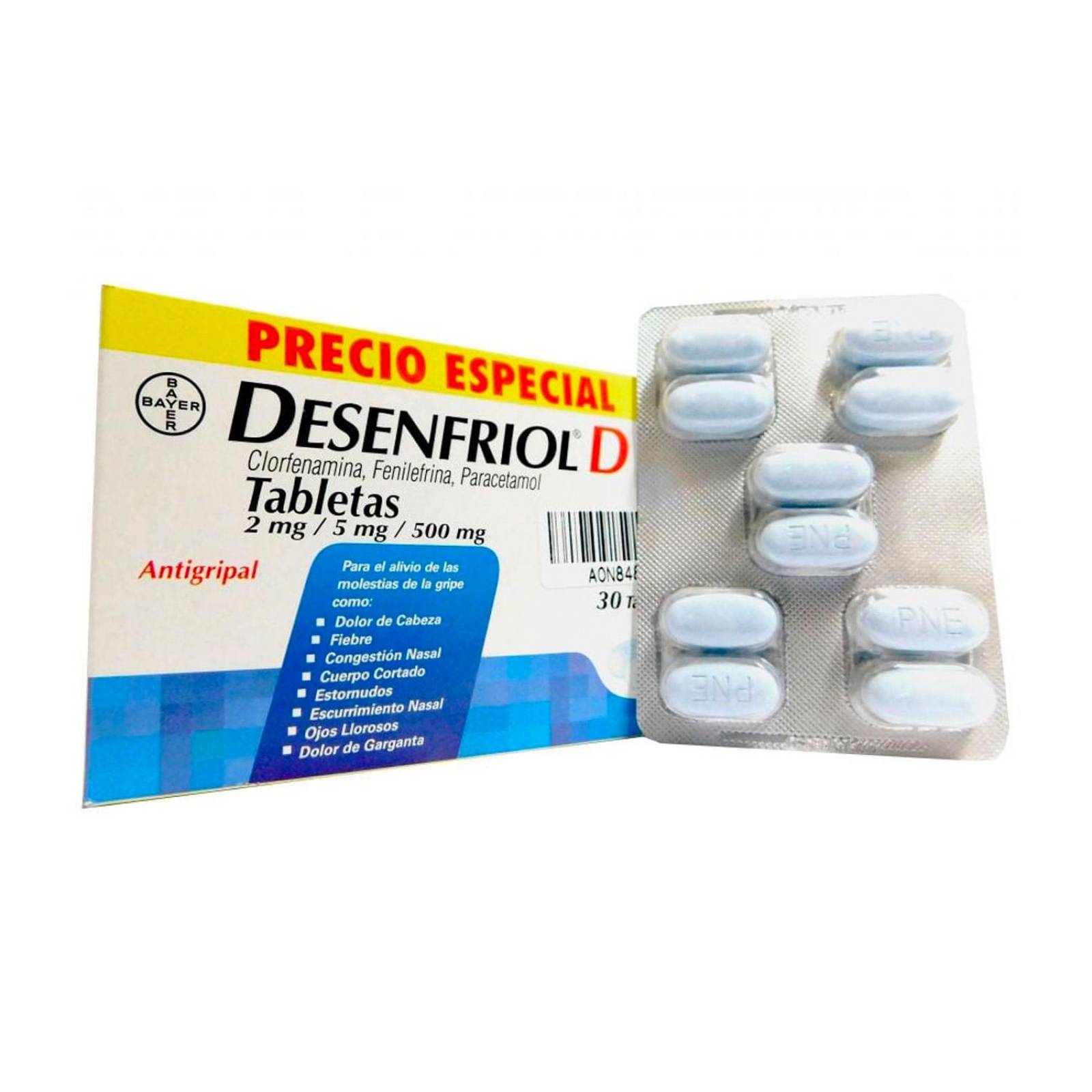 Antigripal Desenfriol D 30 tabletas 