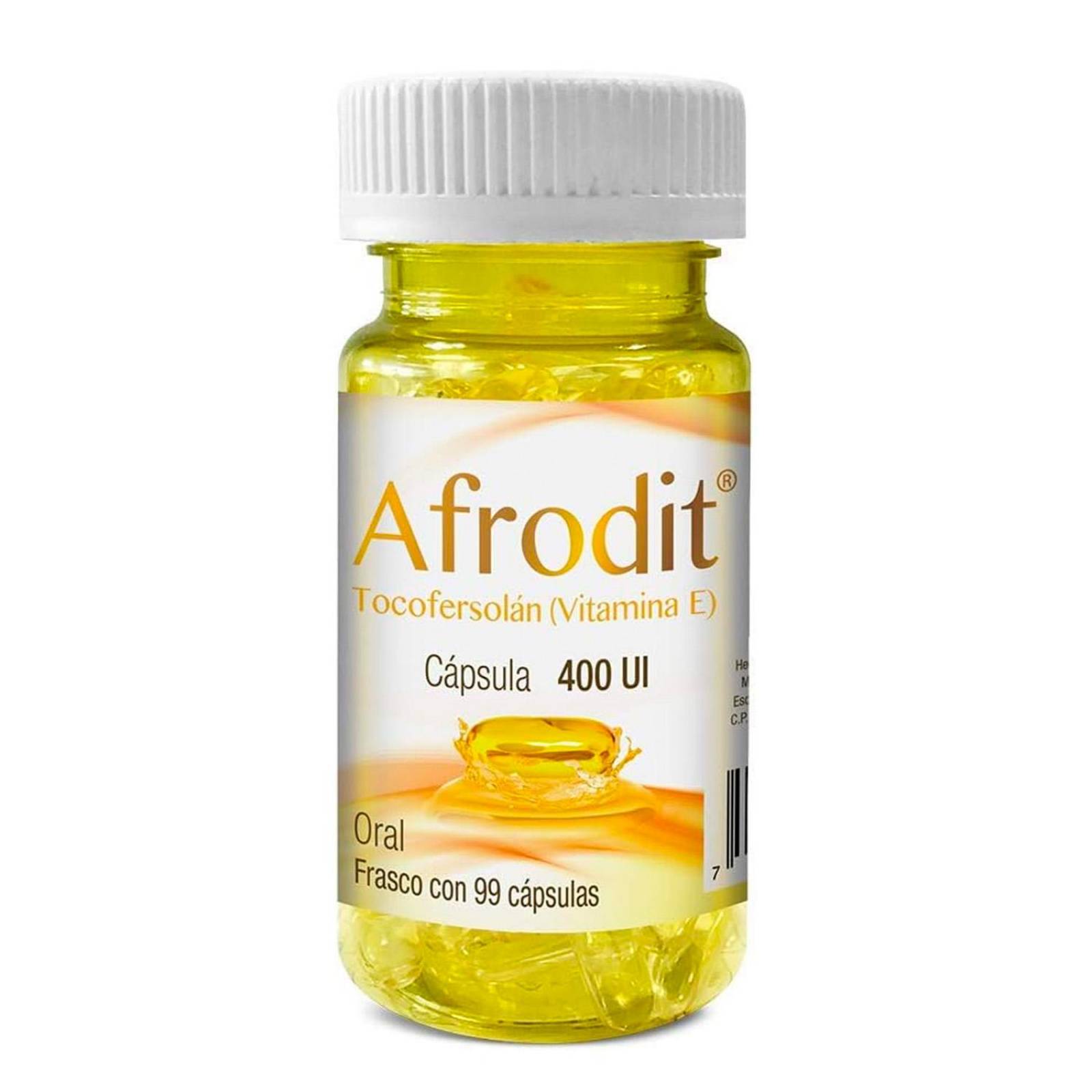 Comprimidos Afrodit Vitamina E 99 cápsulas 