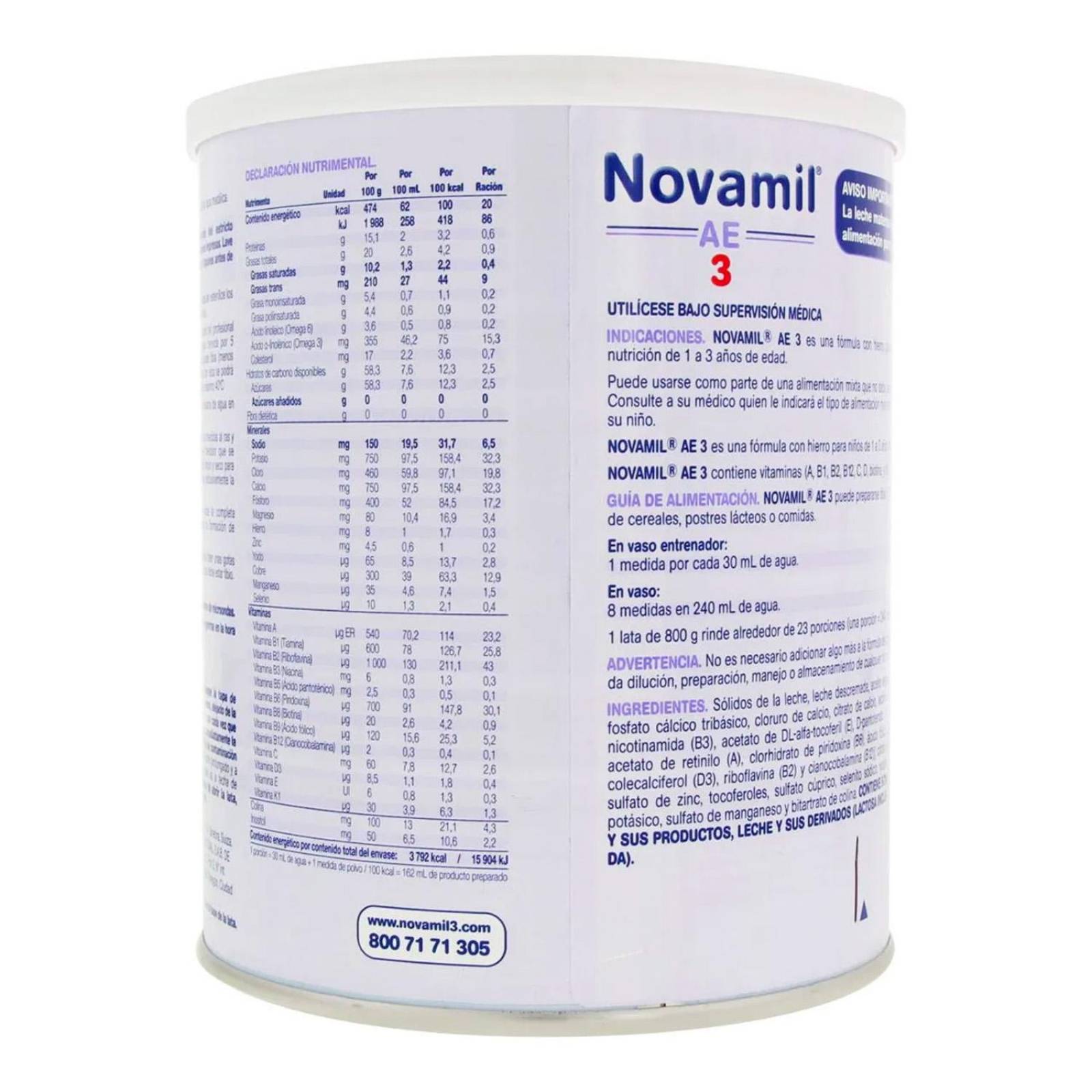 Fórmula Infantil Novamil AE Etapa 3 800 gr 