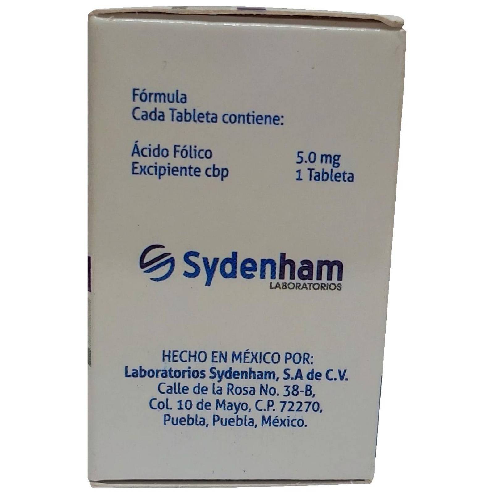 Ácido Fólico Sydenham 5 mg 20 tabletas 