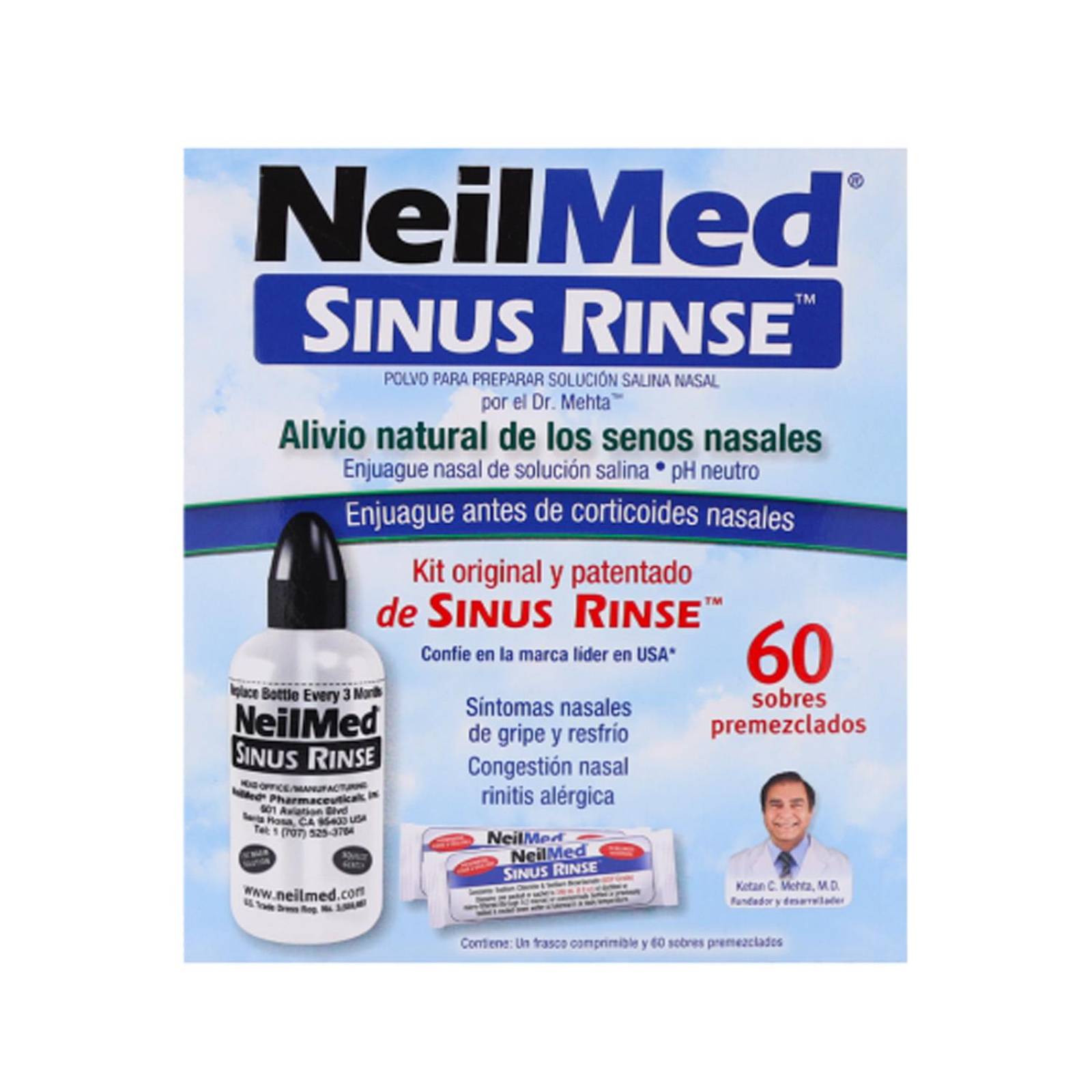 Irrigador Nasal NeilMed Sinus Rinse 60 sobres