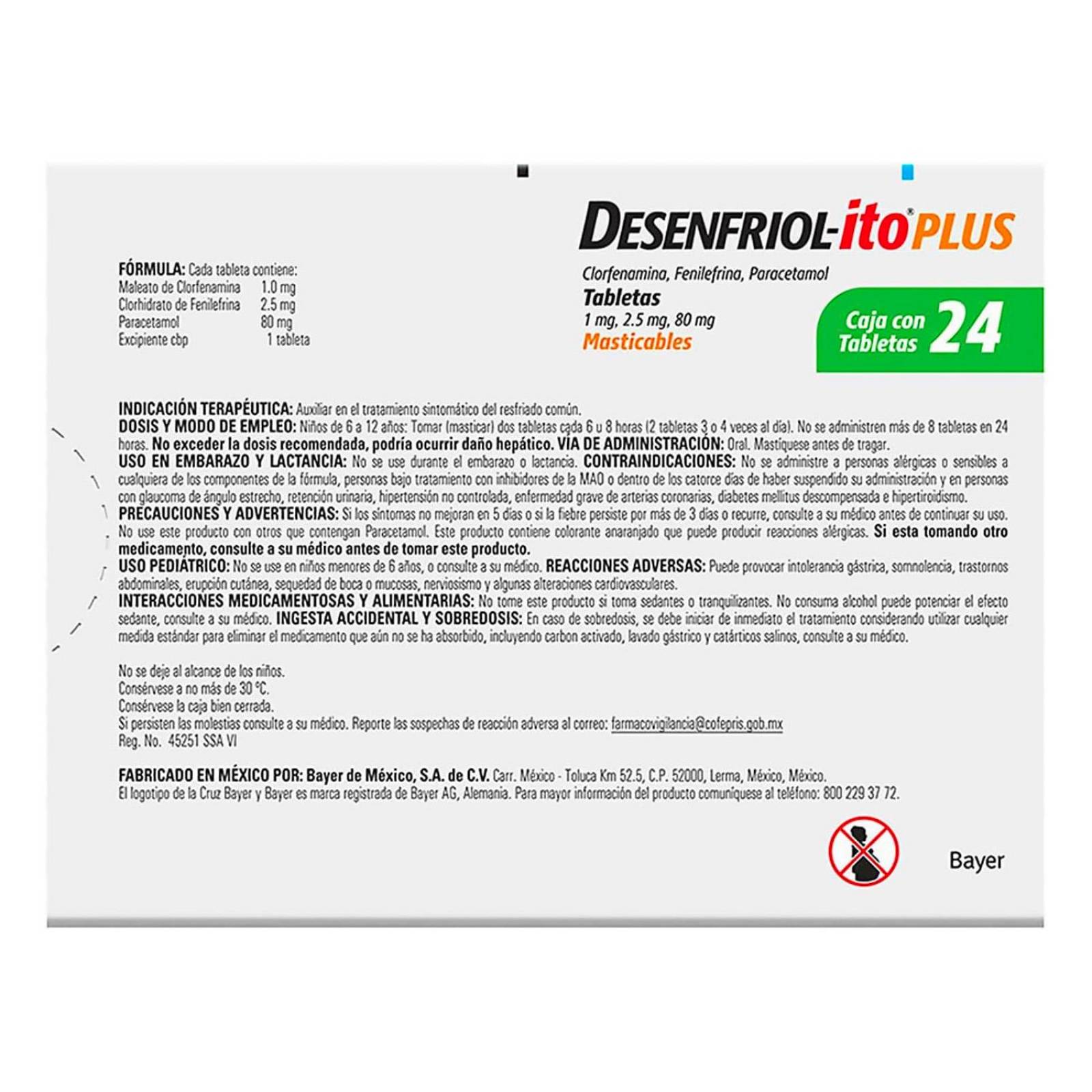 Antigripal Desenfriol-ito Plus 24 Tabletas 
