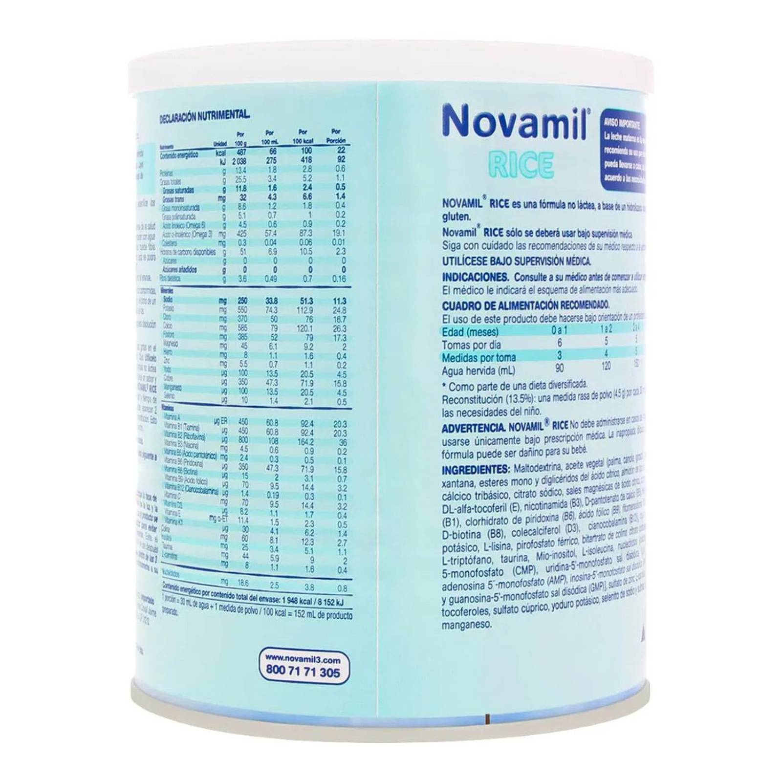 Fórmula Infantil Novamil Rice 400 gr 