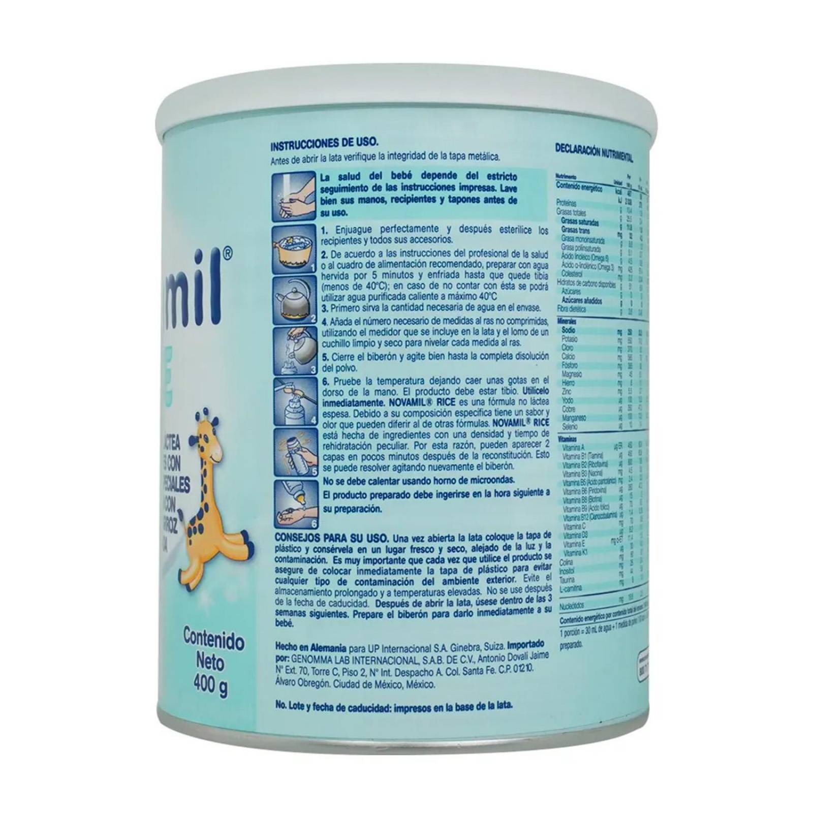 Fórmula Infantil Novamil Rice 400 gr 