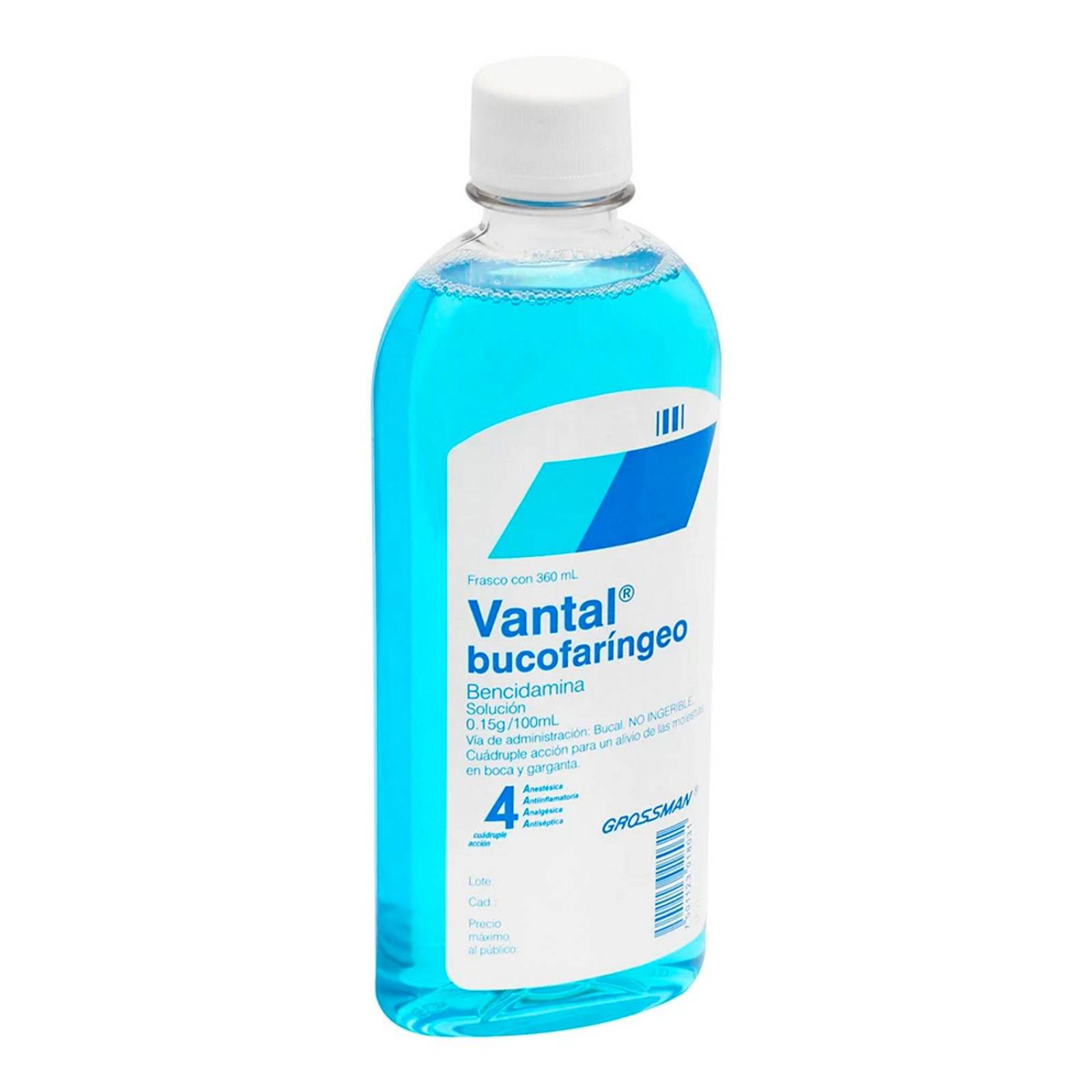 Solución Vantal Bucofaríngeo 360 ml 