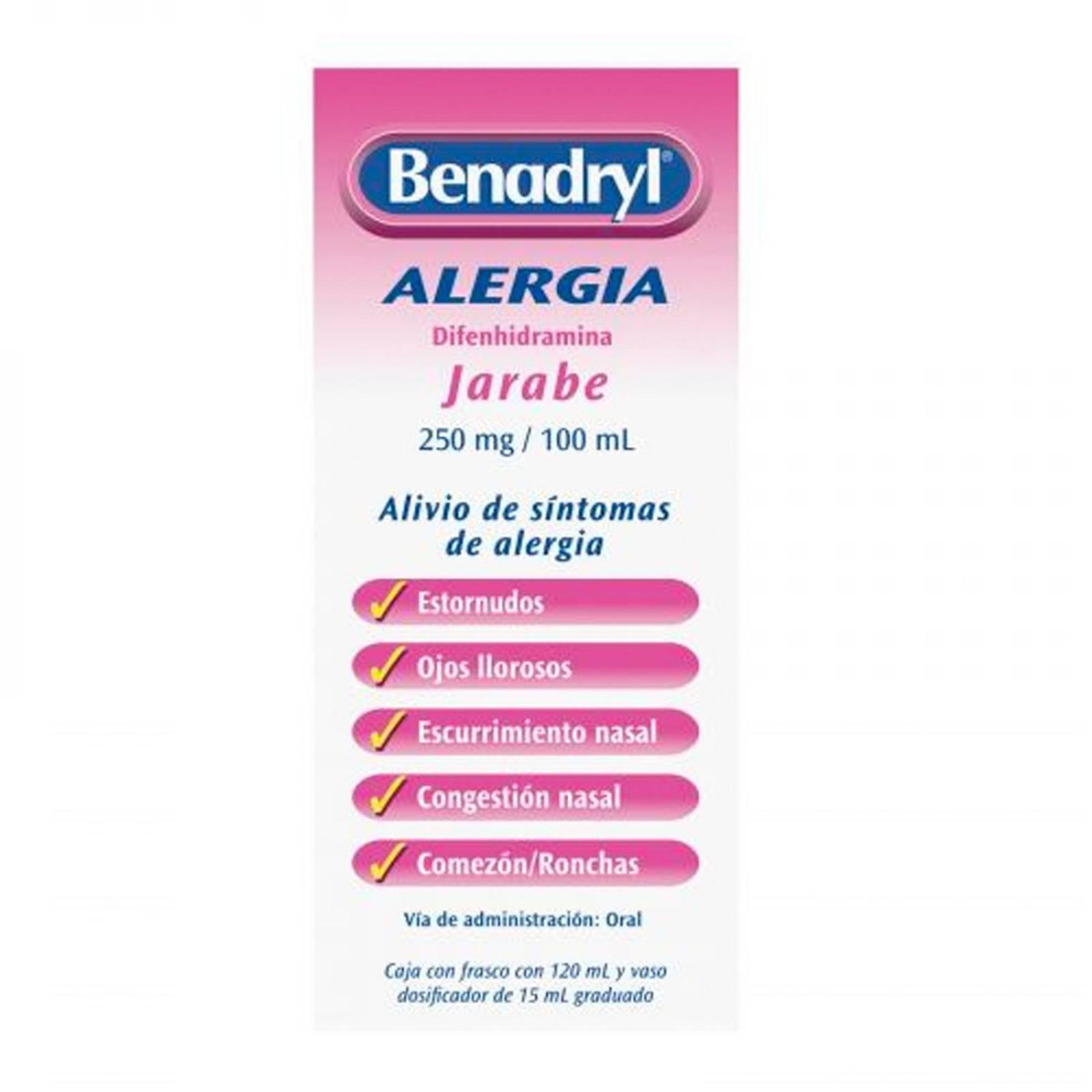 Jarabe Benadryl Alergia 120 ml 