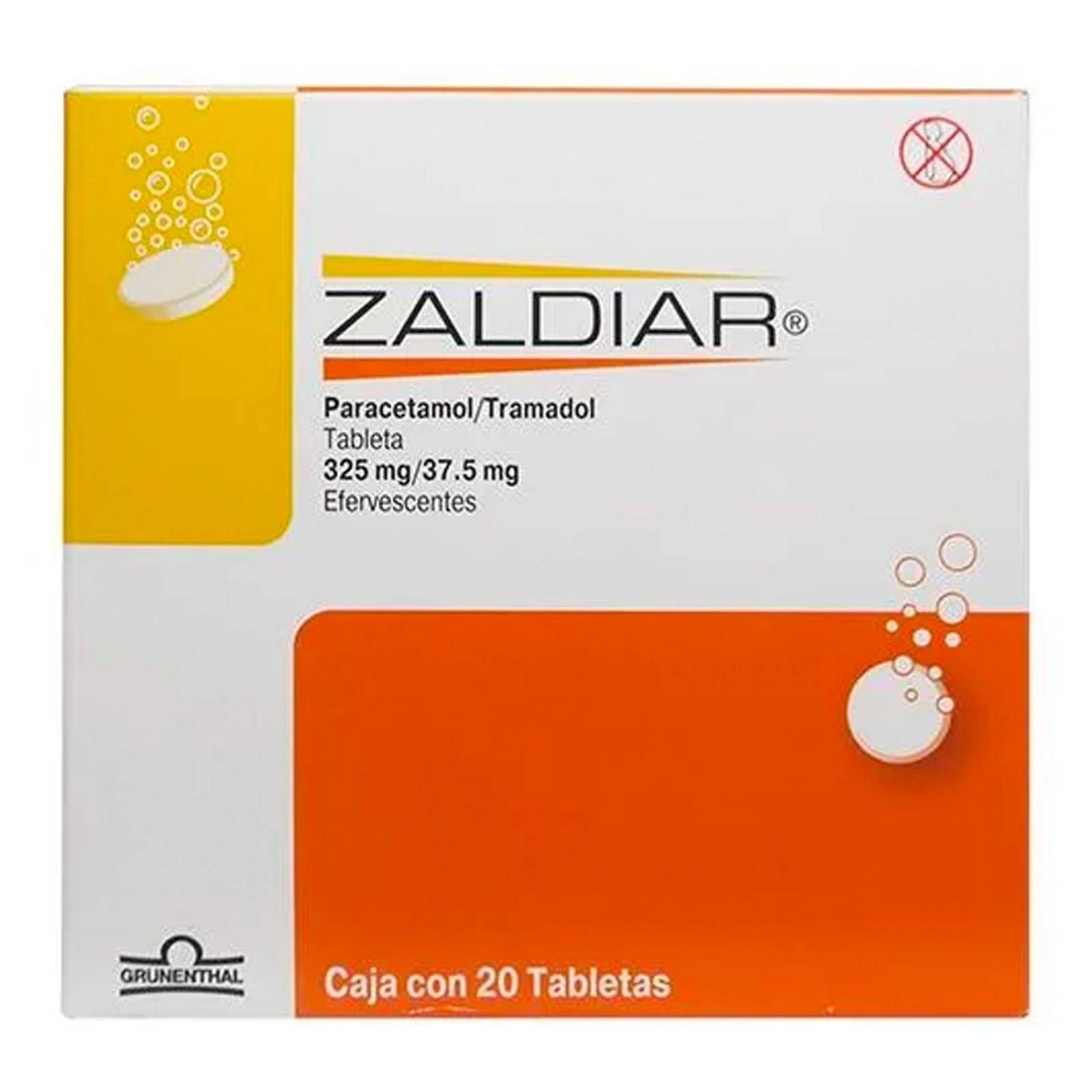 Analgésico Zaldiar 20 tabletas 