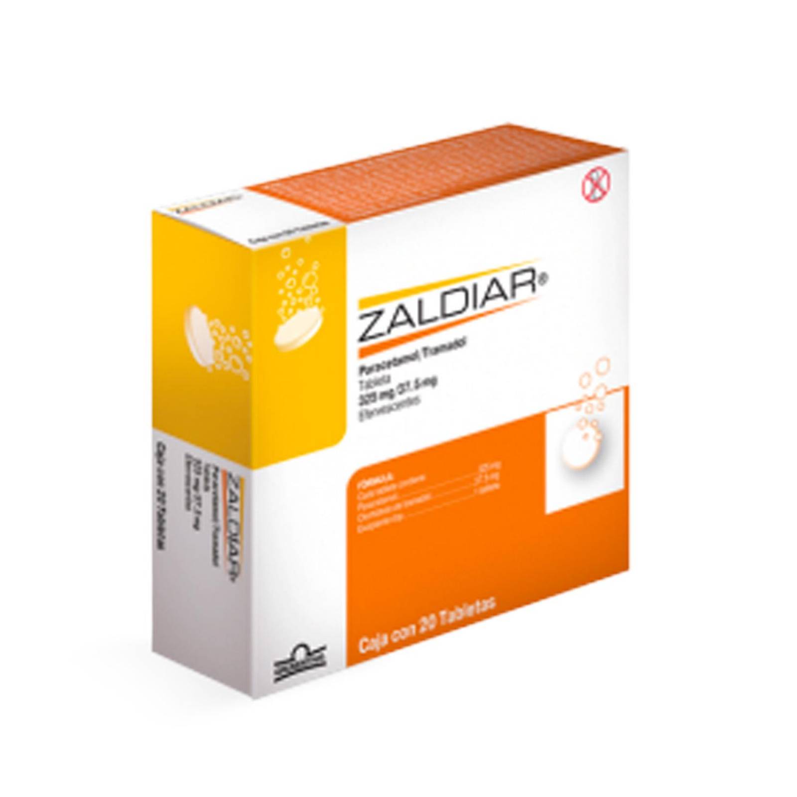 Analgésico Zaldiar 20 tabletas 