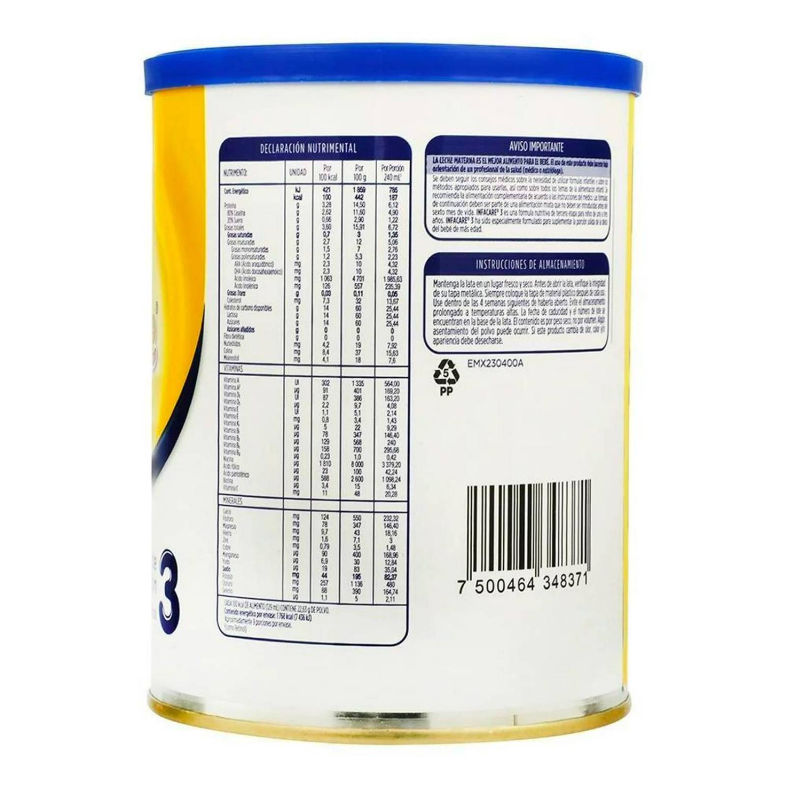 Fórmula Infantil Infacare Etapa 3 400 gr 