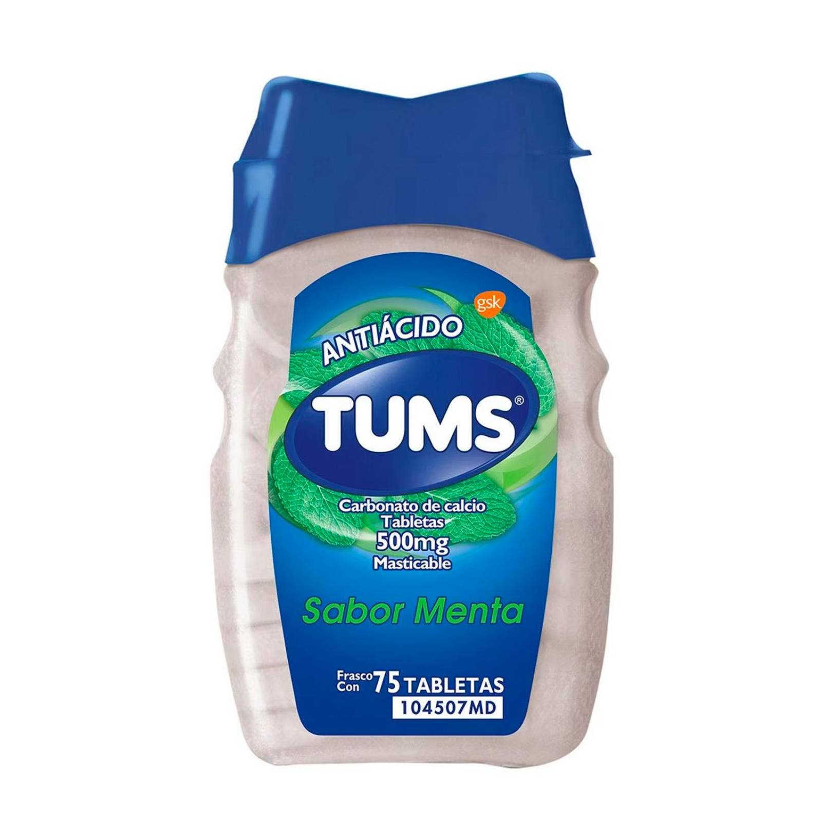 Antiácido Tums Menta 75 piezas 