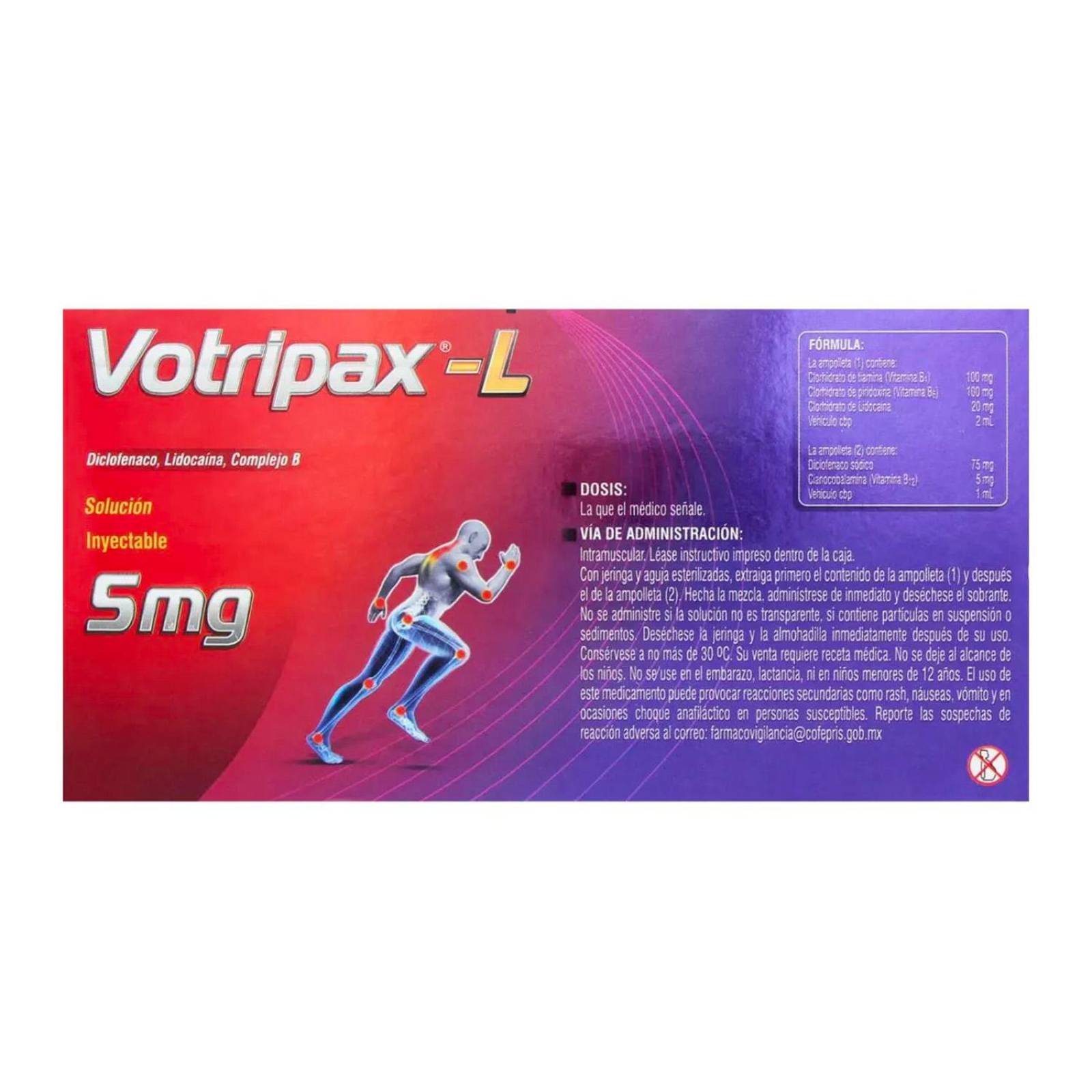 Solución Inyectable Votripax L 2 ampolletas + 1 jeringa
