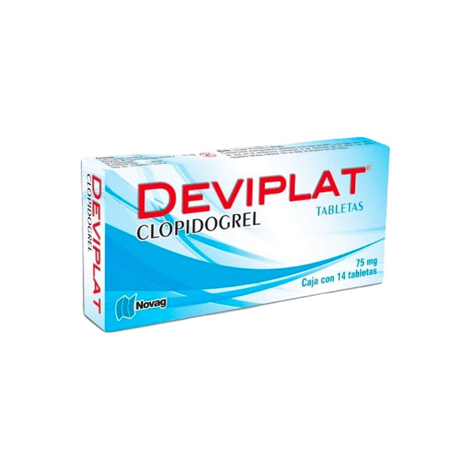 Clopidogrel Deviplat 75 mg 14 tabletas 