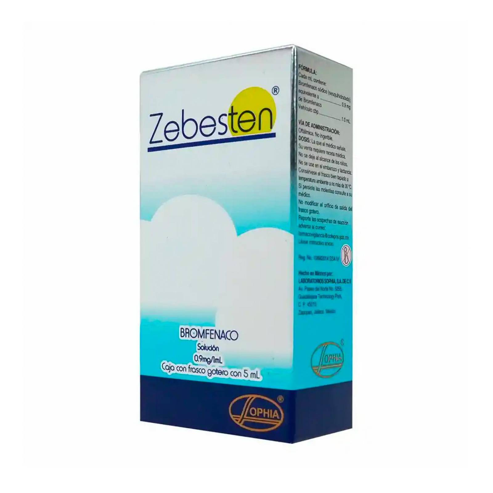 Solución Oftálmica Zebesten 5 ml 