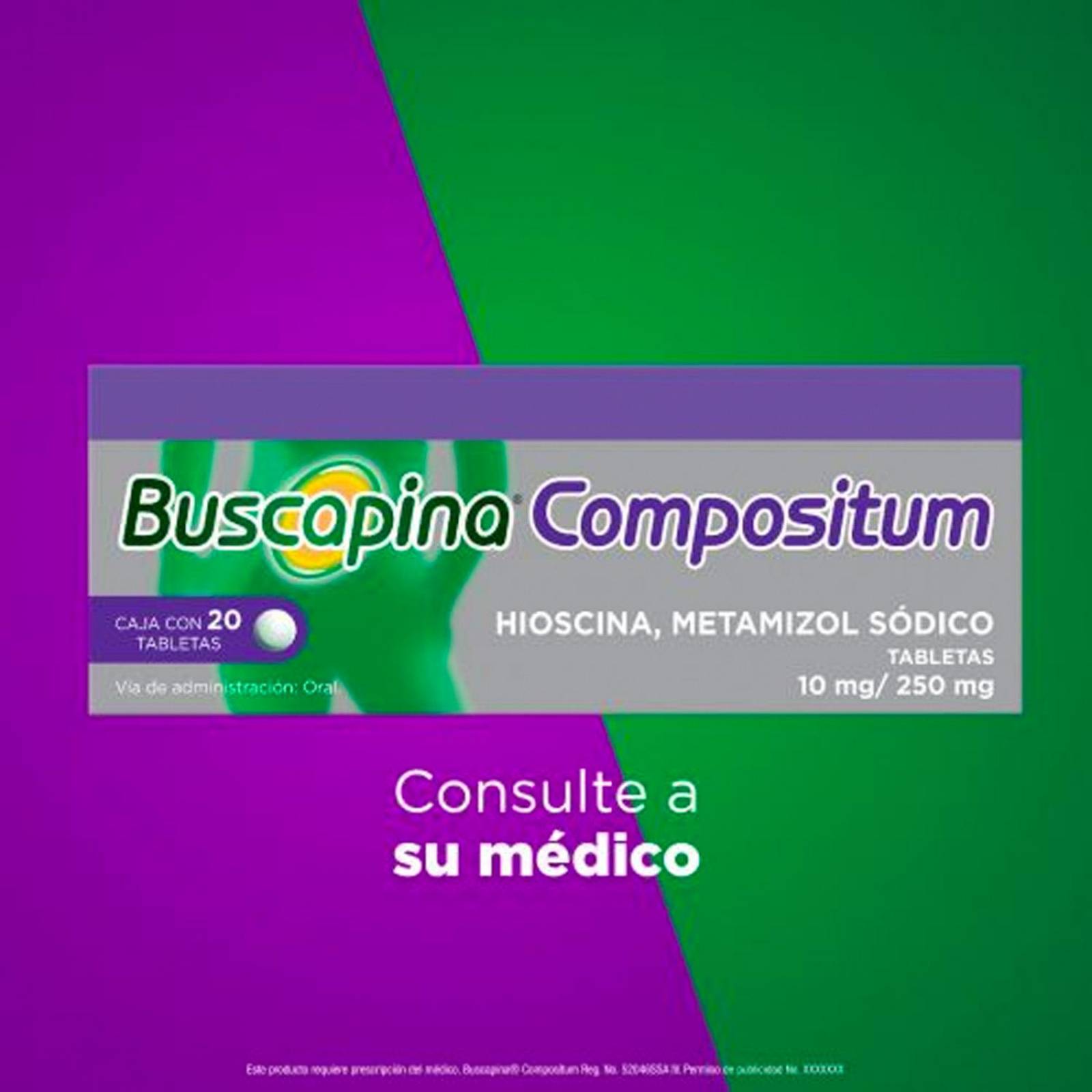 Analgésico Buscapina Compositum 20 grageas 