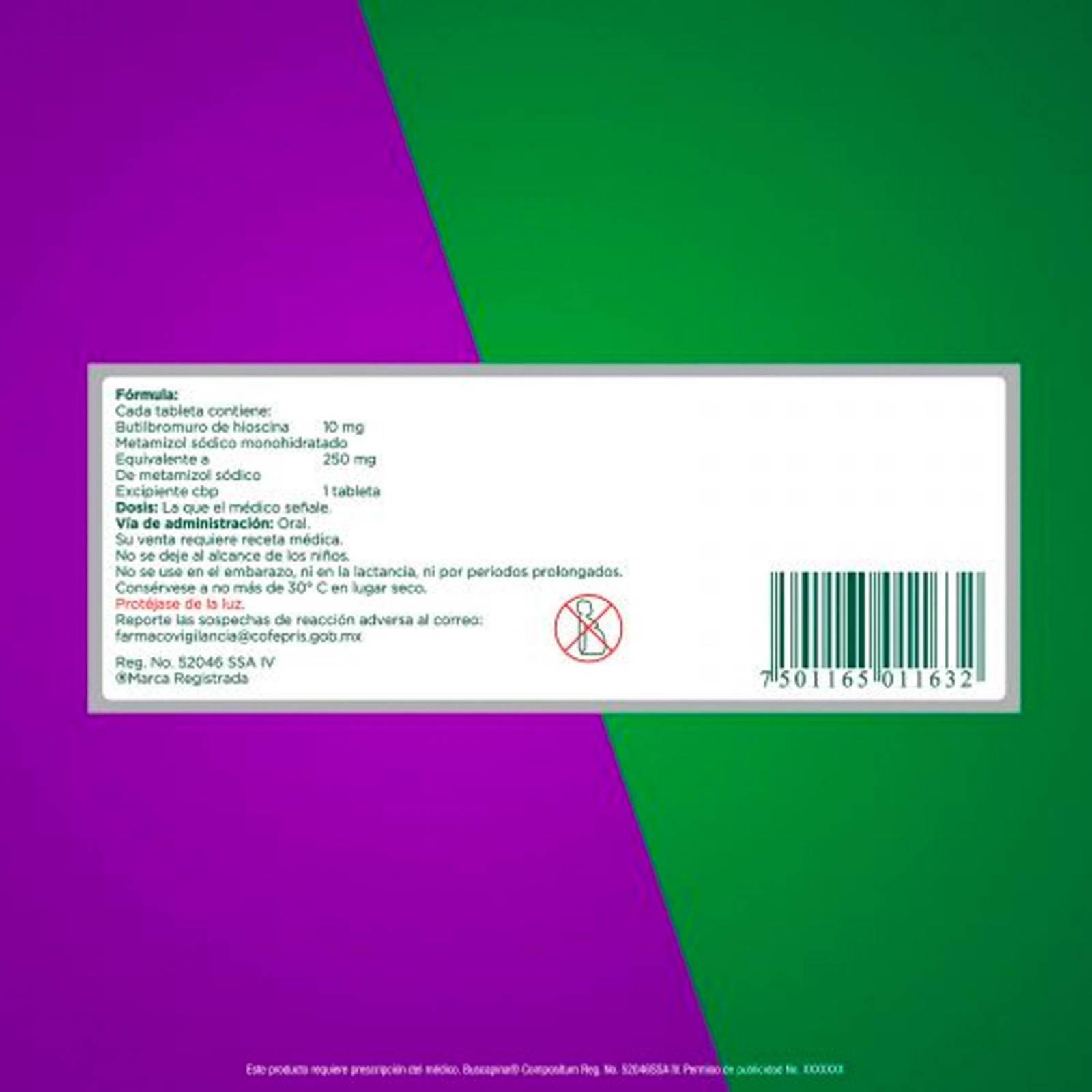 Analgésico Buscapina Compositum 20 grageas 