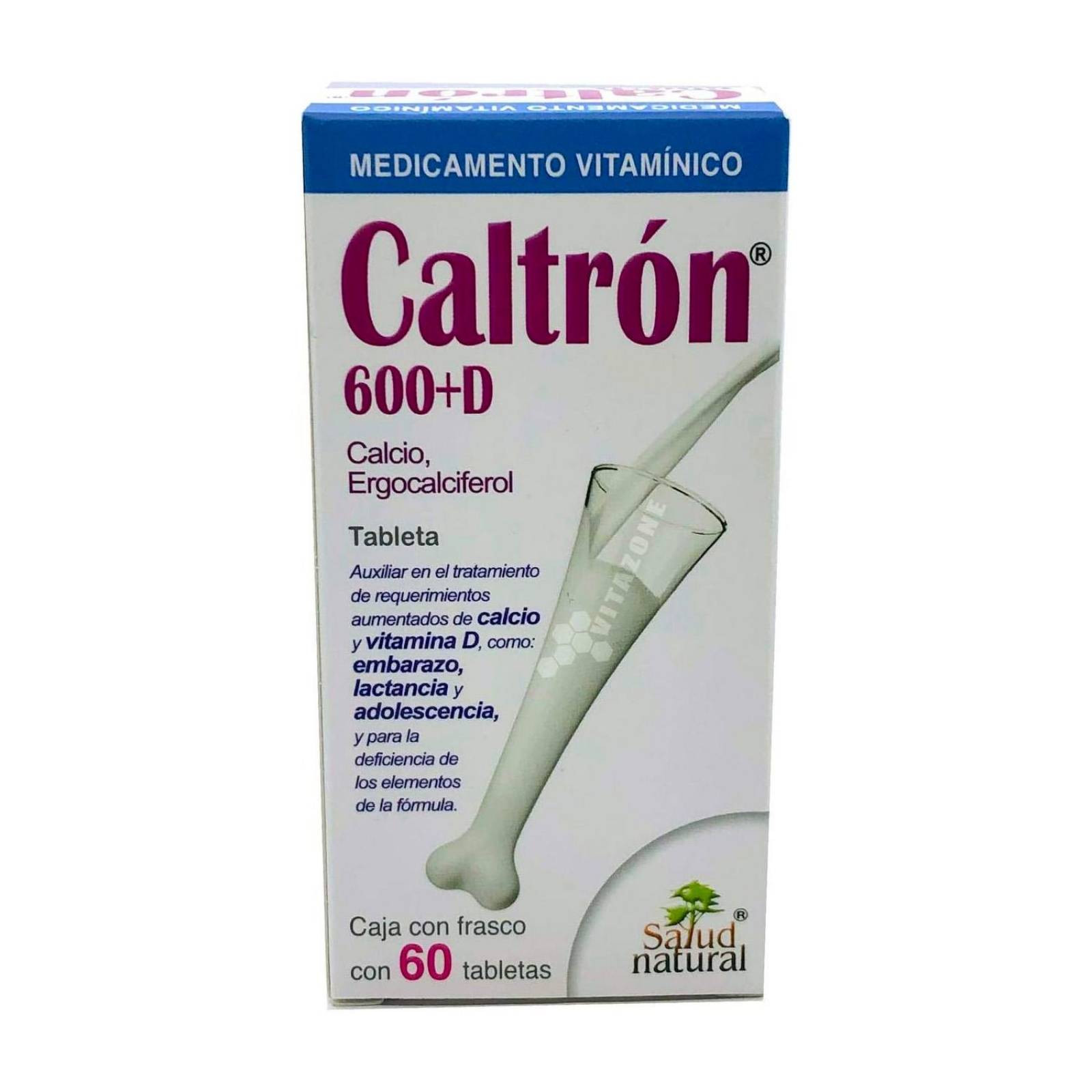 Suplemento Alimenticio Caltrón 600+D 60 Tabletas 