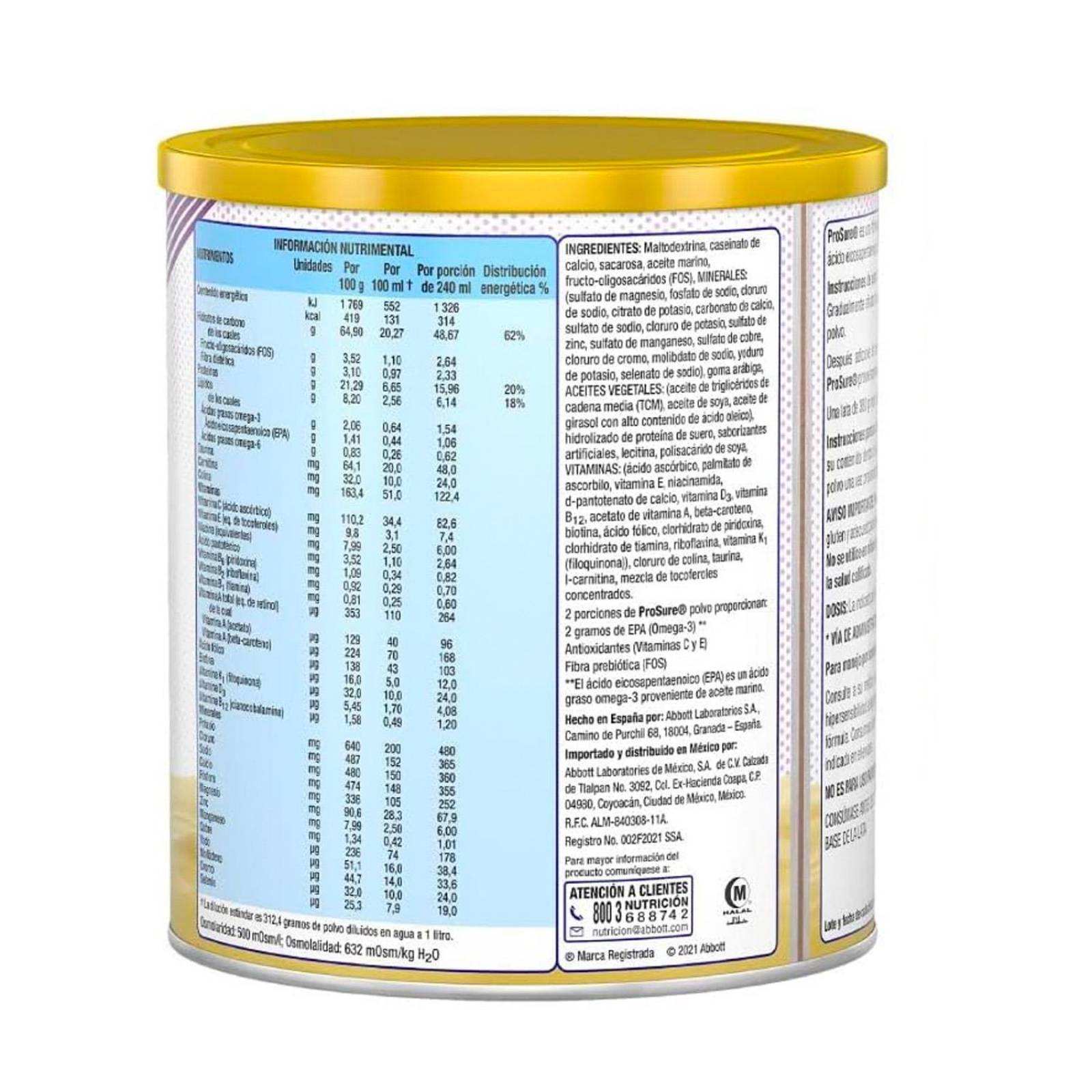 Polvo Prosure Vainilla 380 gr 