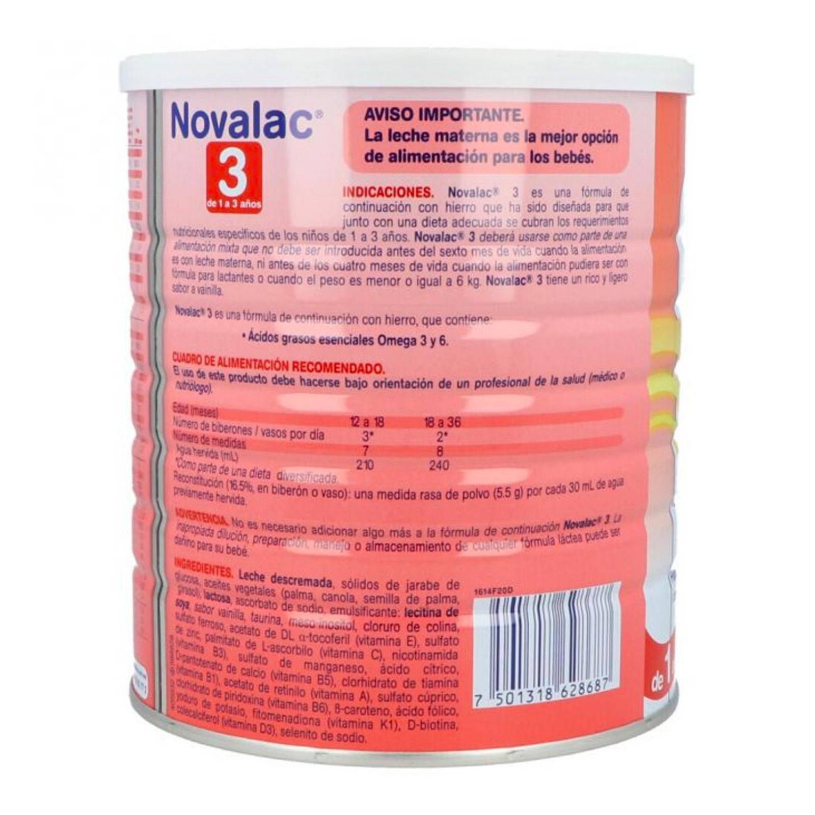 Fórmula Infantil Novamil 3 800 gr 