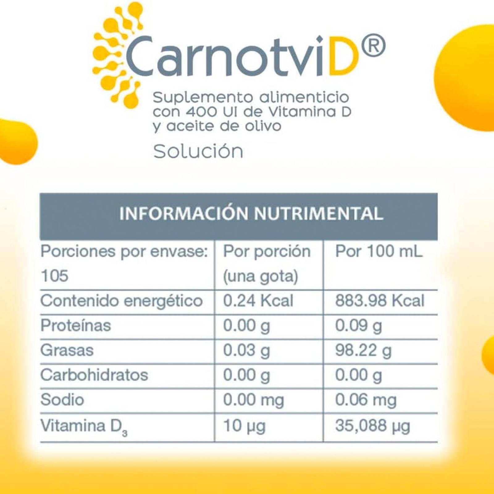 Suplemento Carnotvid 3 ml 