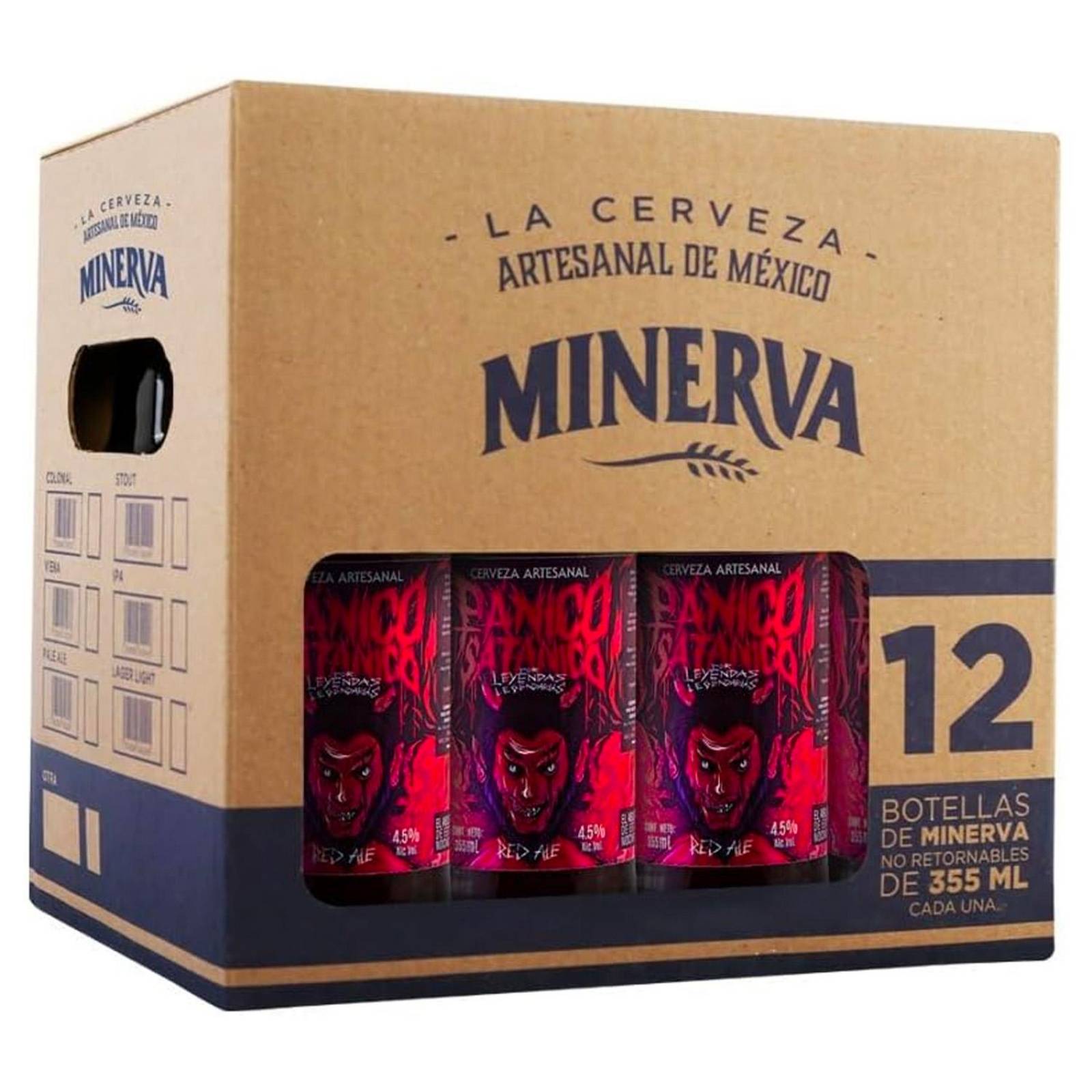 Pack de 12 Cerveza Minerva Pánico Satánic 355 ml