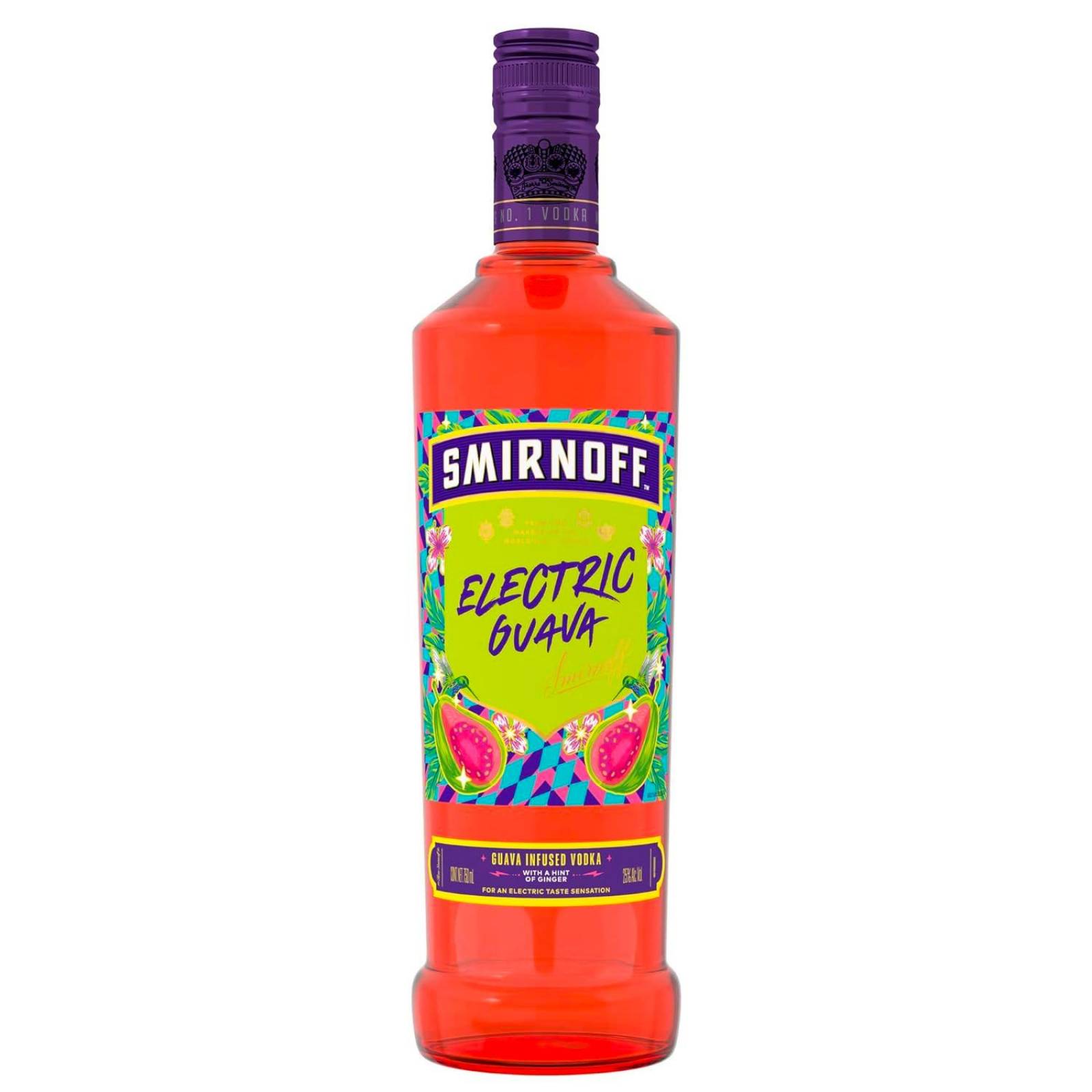 Pack de 12 Licor de Vodka Smirnoff Electric Guava 750 ml