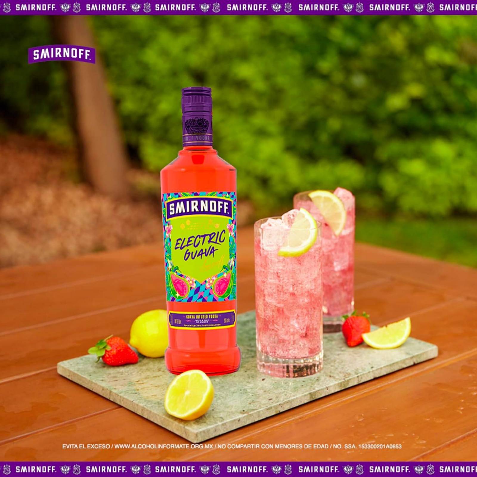 Pack de 12 Licor de Vodka Smirnoff Electric Guava 750 ml