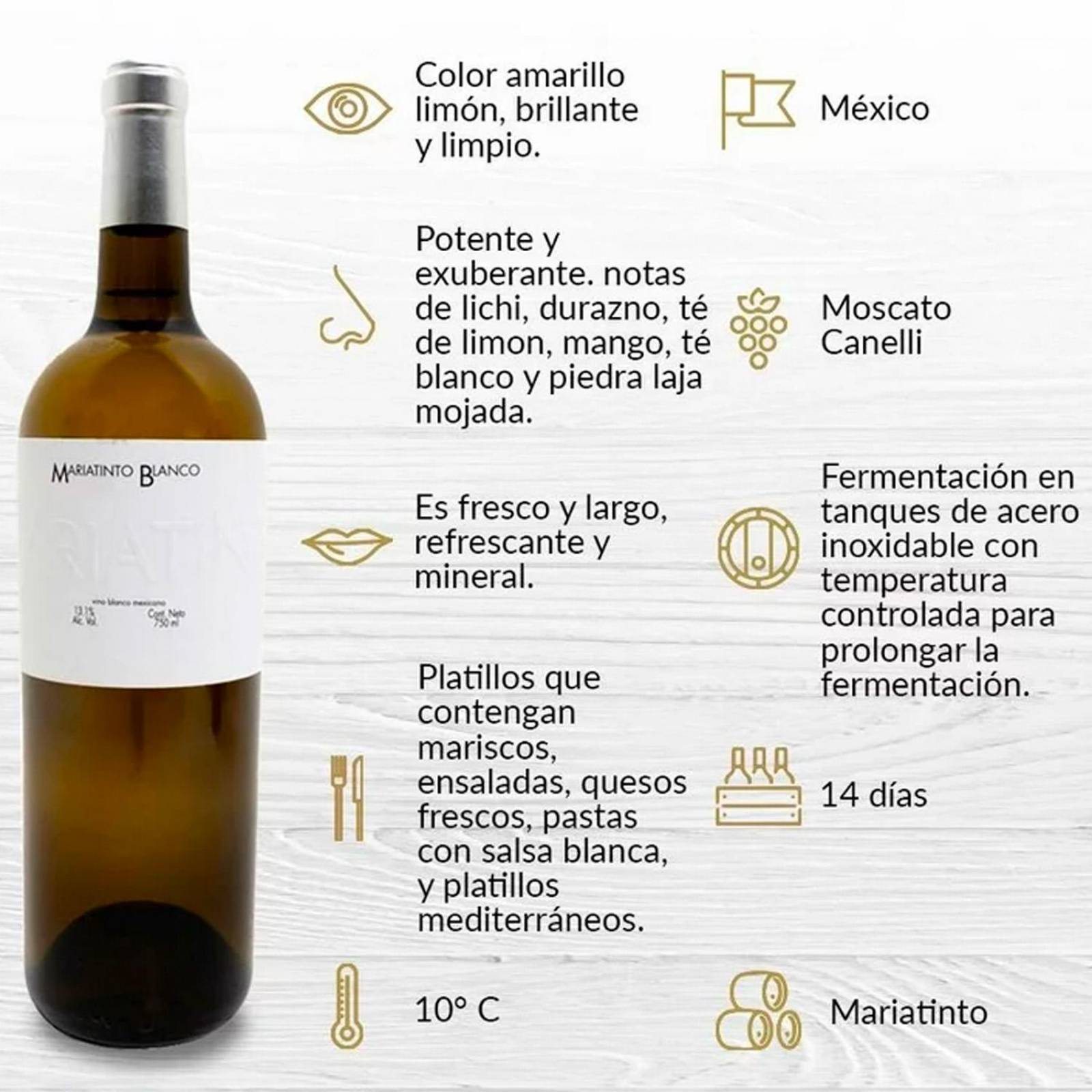 Pack de 12 Vino Blanco Mariatinto 750 ml 