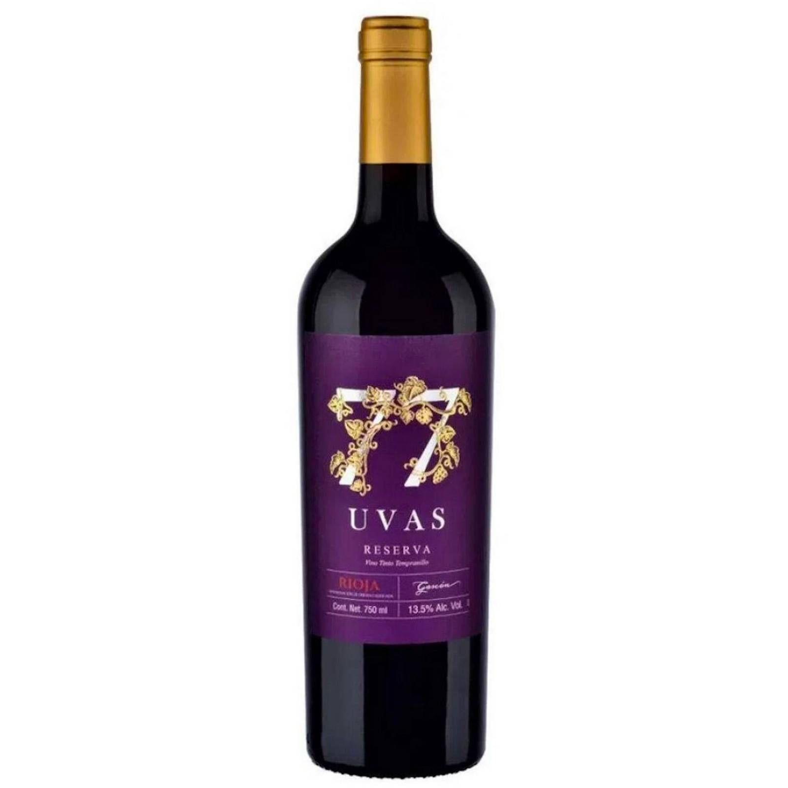 Vino Tinto 77 Uvas Reserva Tempranillo 13.5 750 ml 