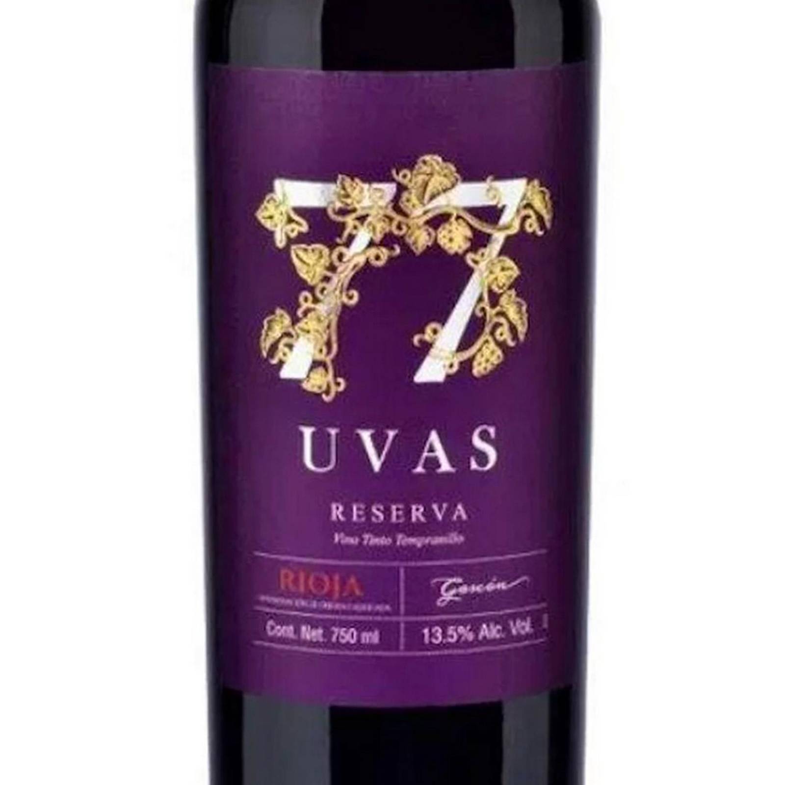 Vino Tinto 77 Uvas Reserva Tempranillo 13.5 750 ml 