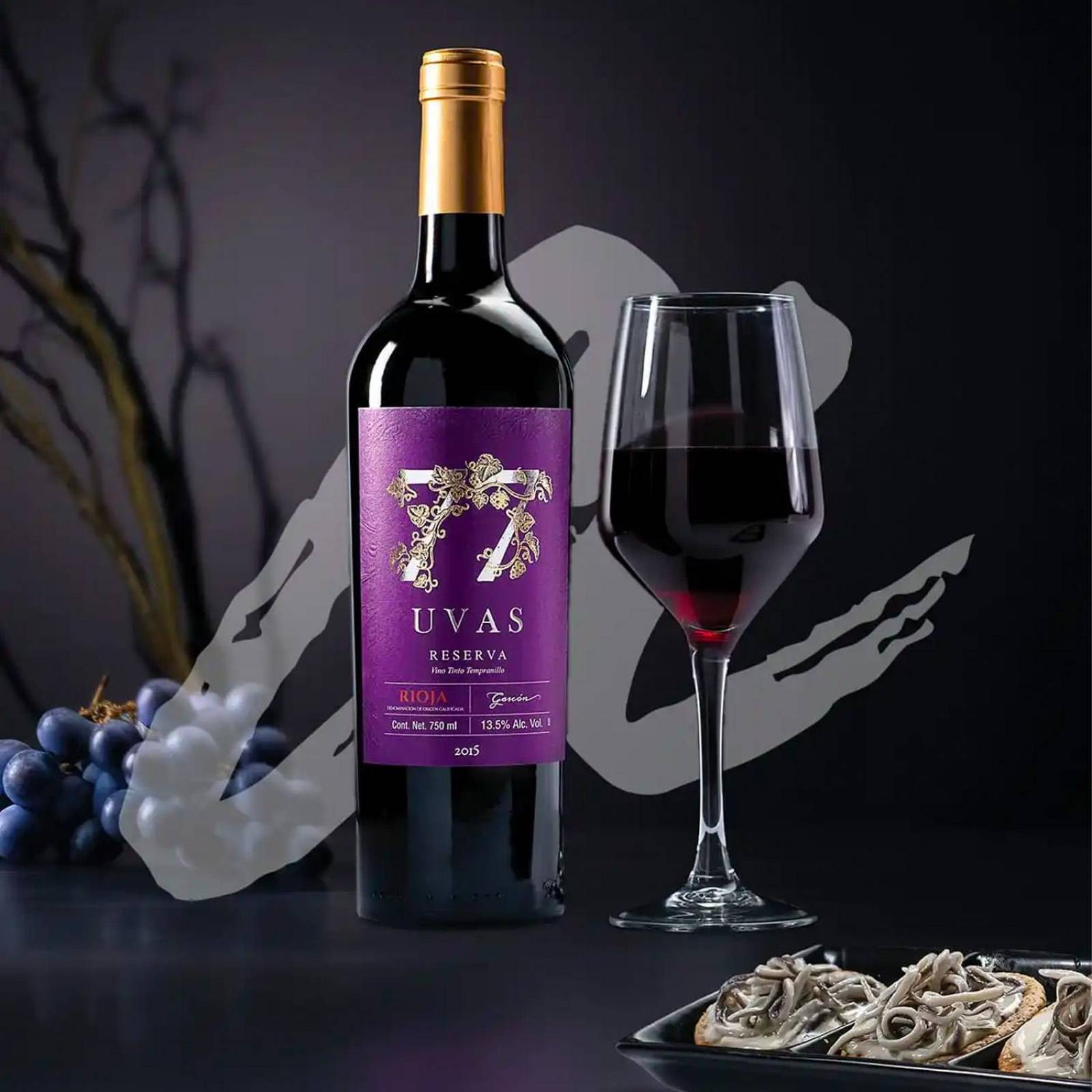 Vino Tinto 77 Uvas Reserva Tempranillo 13.5 750 ml 