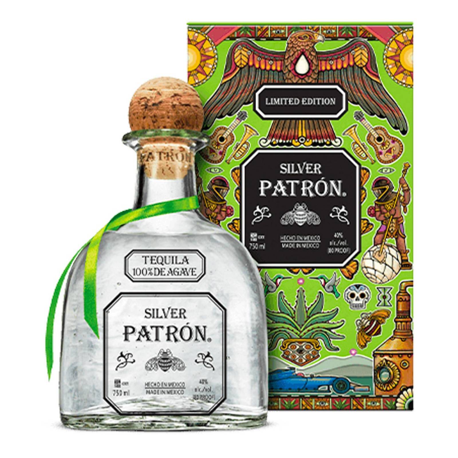 Pack de 4 Tequila Patrón Silver Edicion Sergio Perez 700 ml 