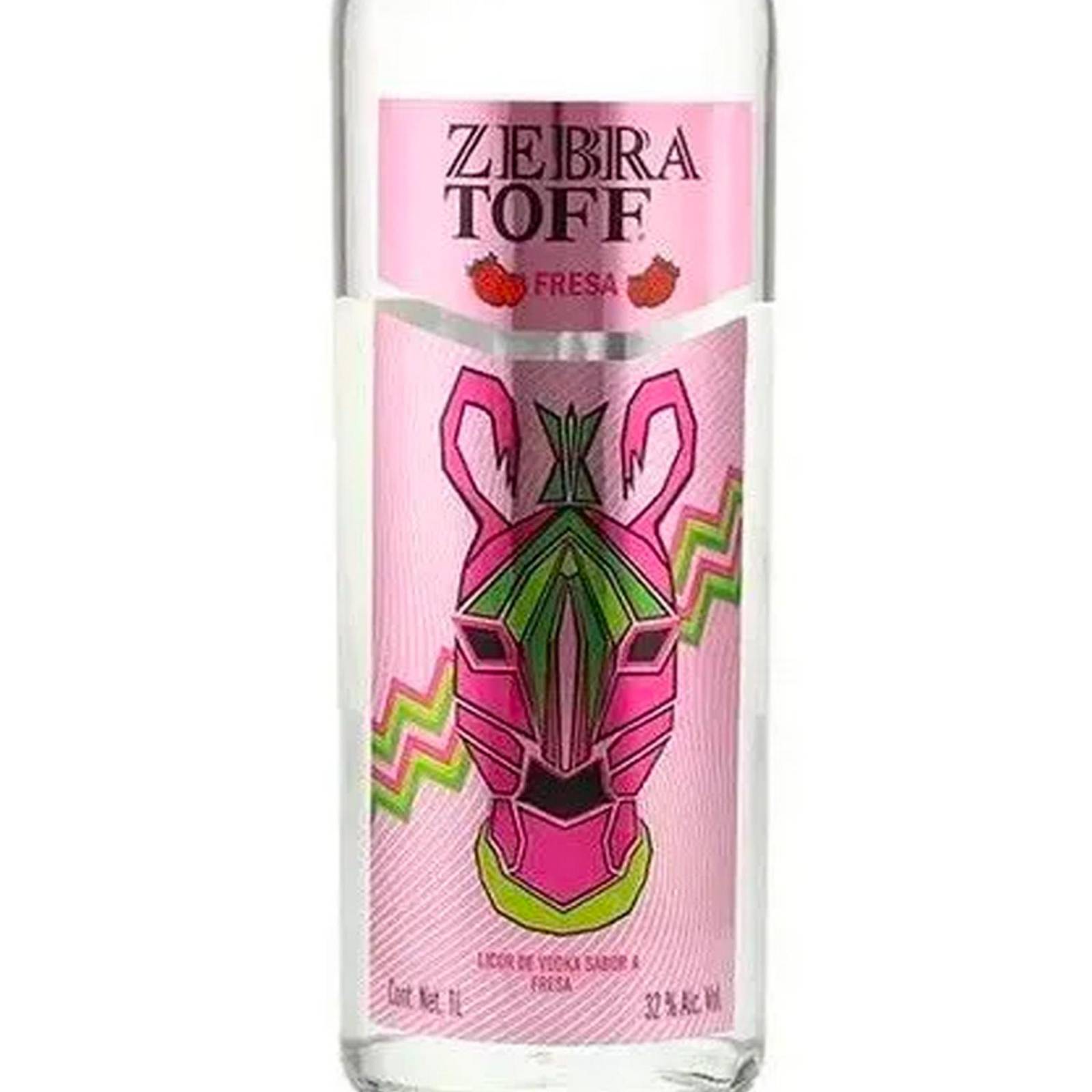 Pack de 2 Licor de Vodka Zebratoff Fresa 1 L 