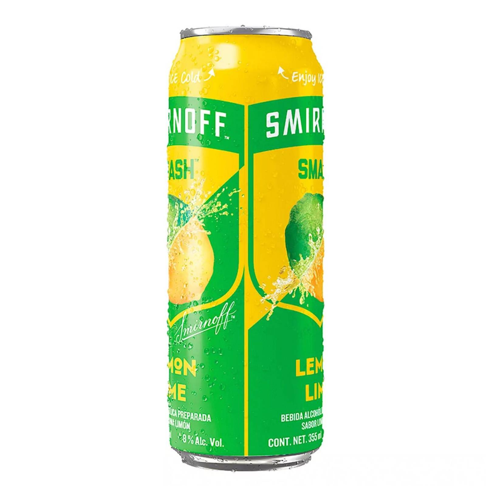 Pack de 24 Bebida Preparada Smirnoff Smash Lemon Lime Lata 355 ml