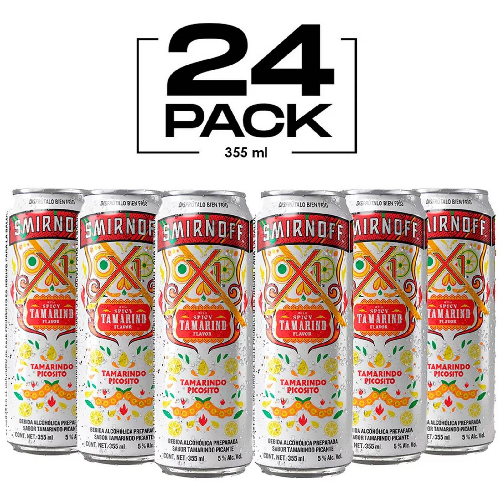 Pack de 24 Bebida Preparada Smirnoff Spicy Tamarind Lata 355 ml 