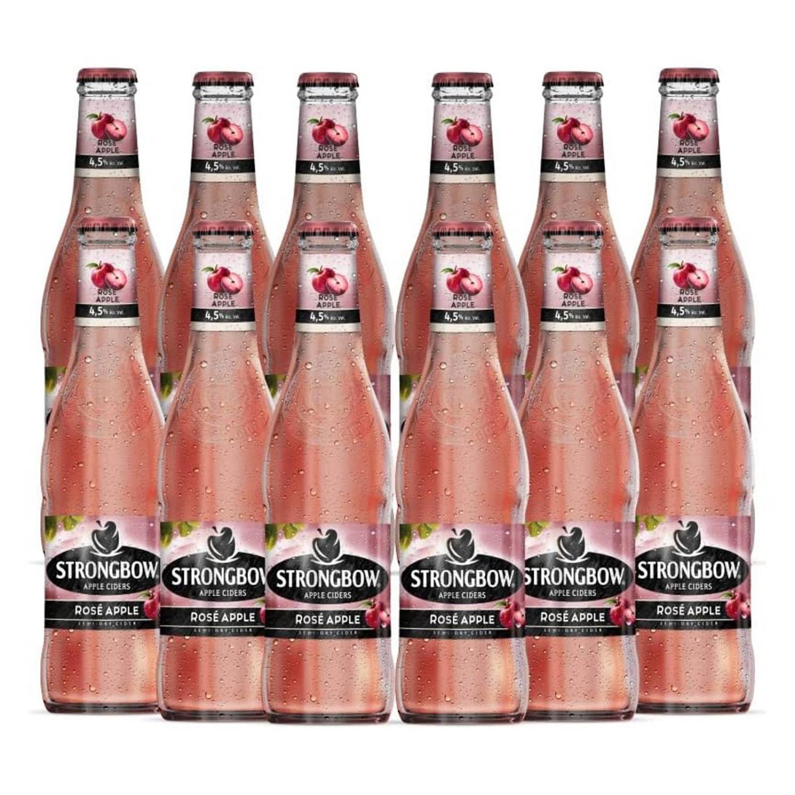 Pack de 12 Bebida alcohólica Strongbow Apple Ciders Rose 330 ml