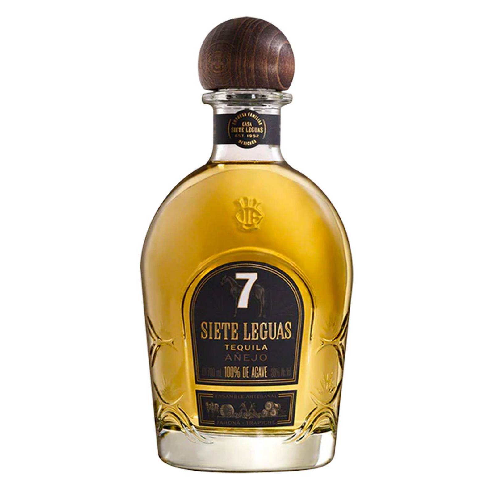 Paquete de 3 Tequila 7 Leguas Añejo 700 ml 