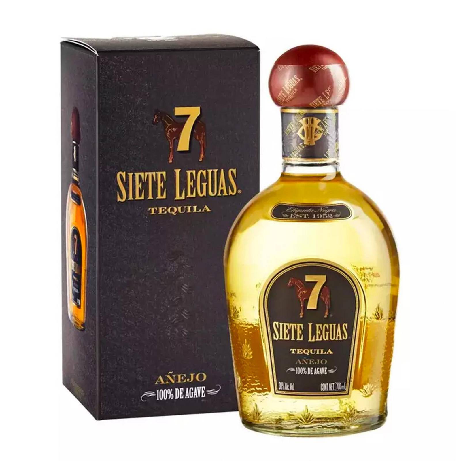 Paquete de 3 Tequila 7 Leguas Añejo 700 ml 
