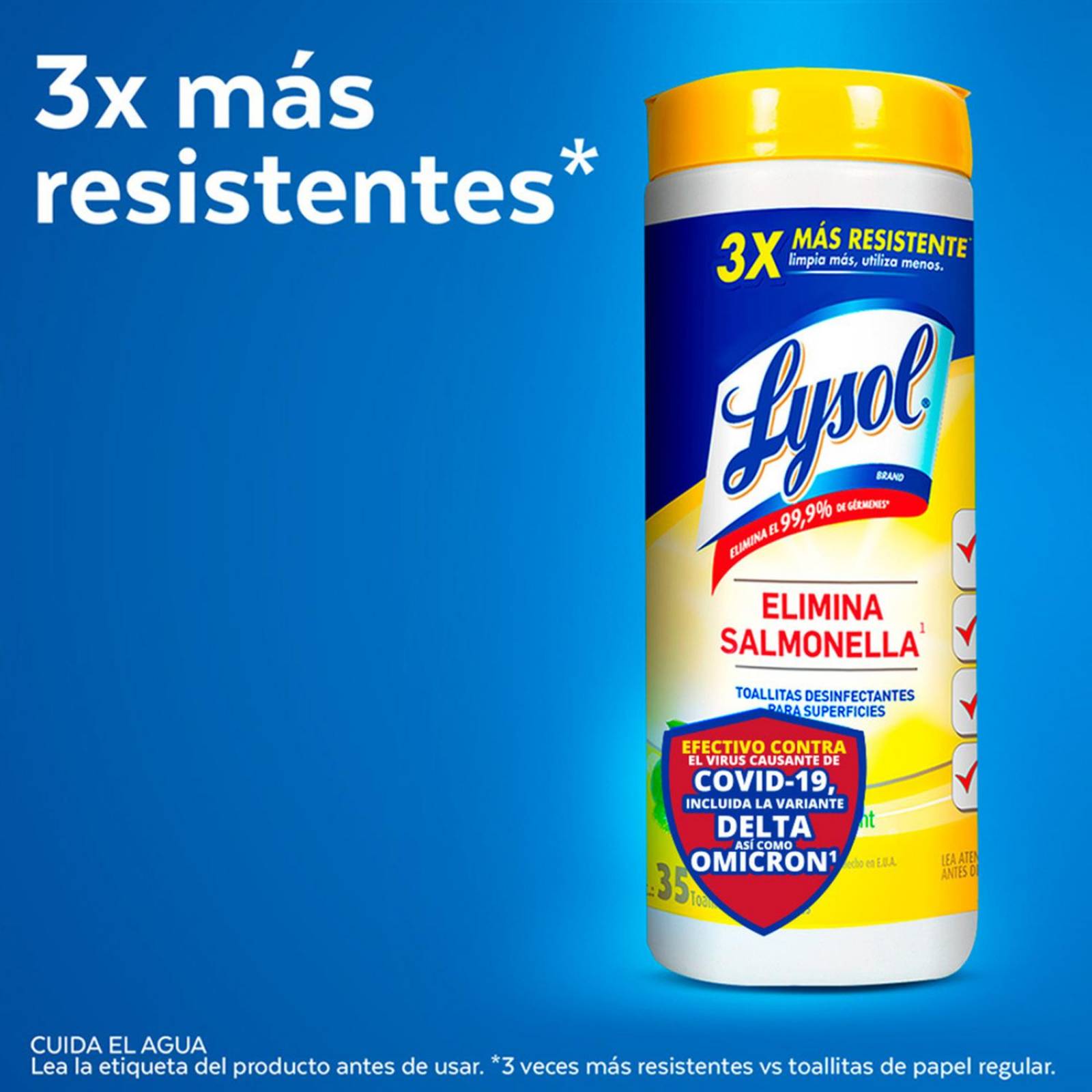Toallitas Desinfectantes Lysol para Superficies Citrus 35pzs 