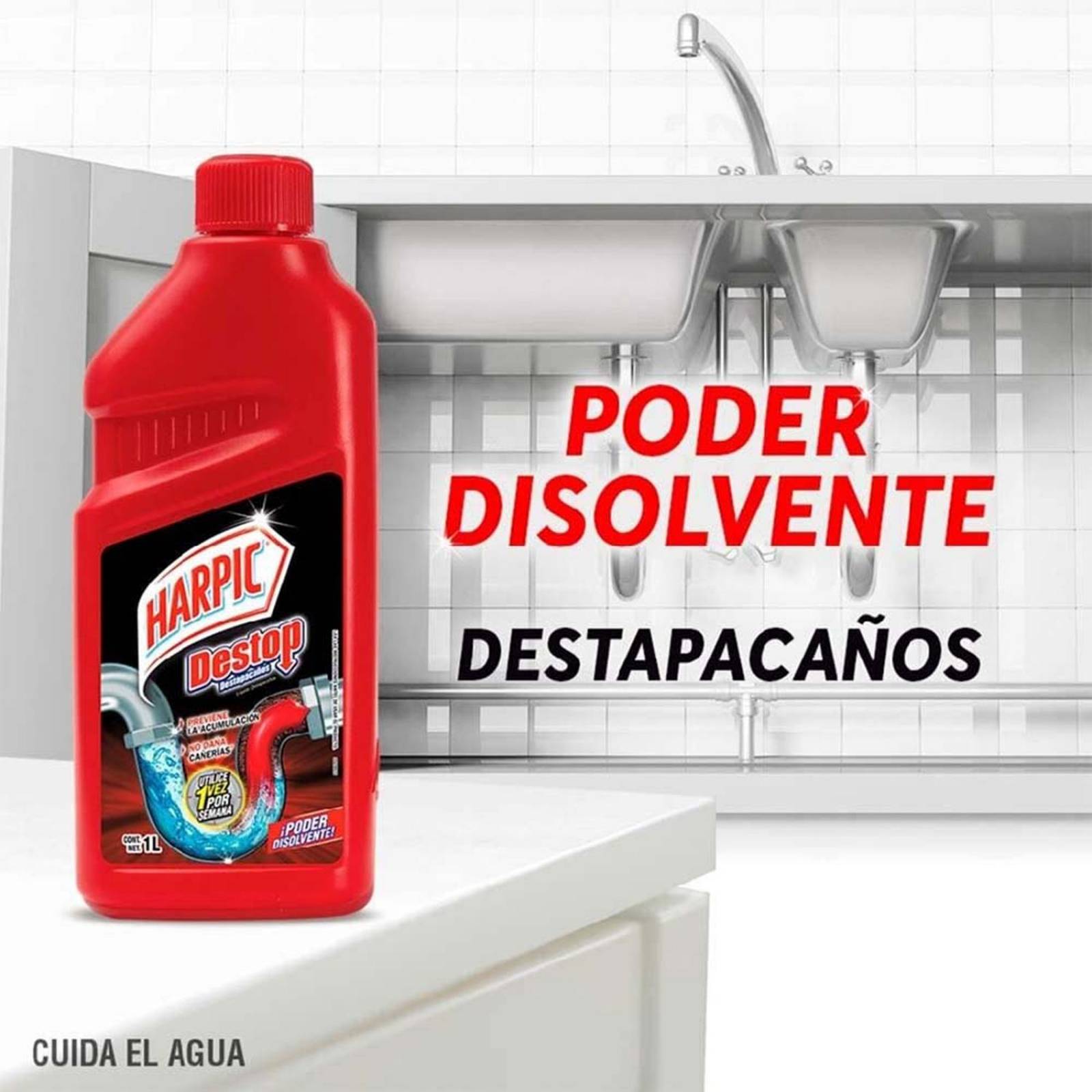 Líquido Destapacaños Harpic Destop 1 L 