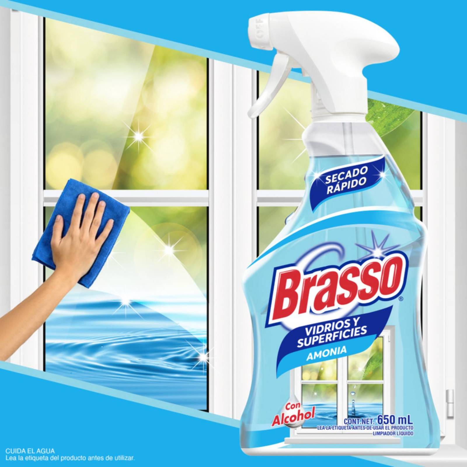 Limpiador Brasso Vidrios Superficies Amonia Repuesto 500ml