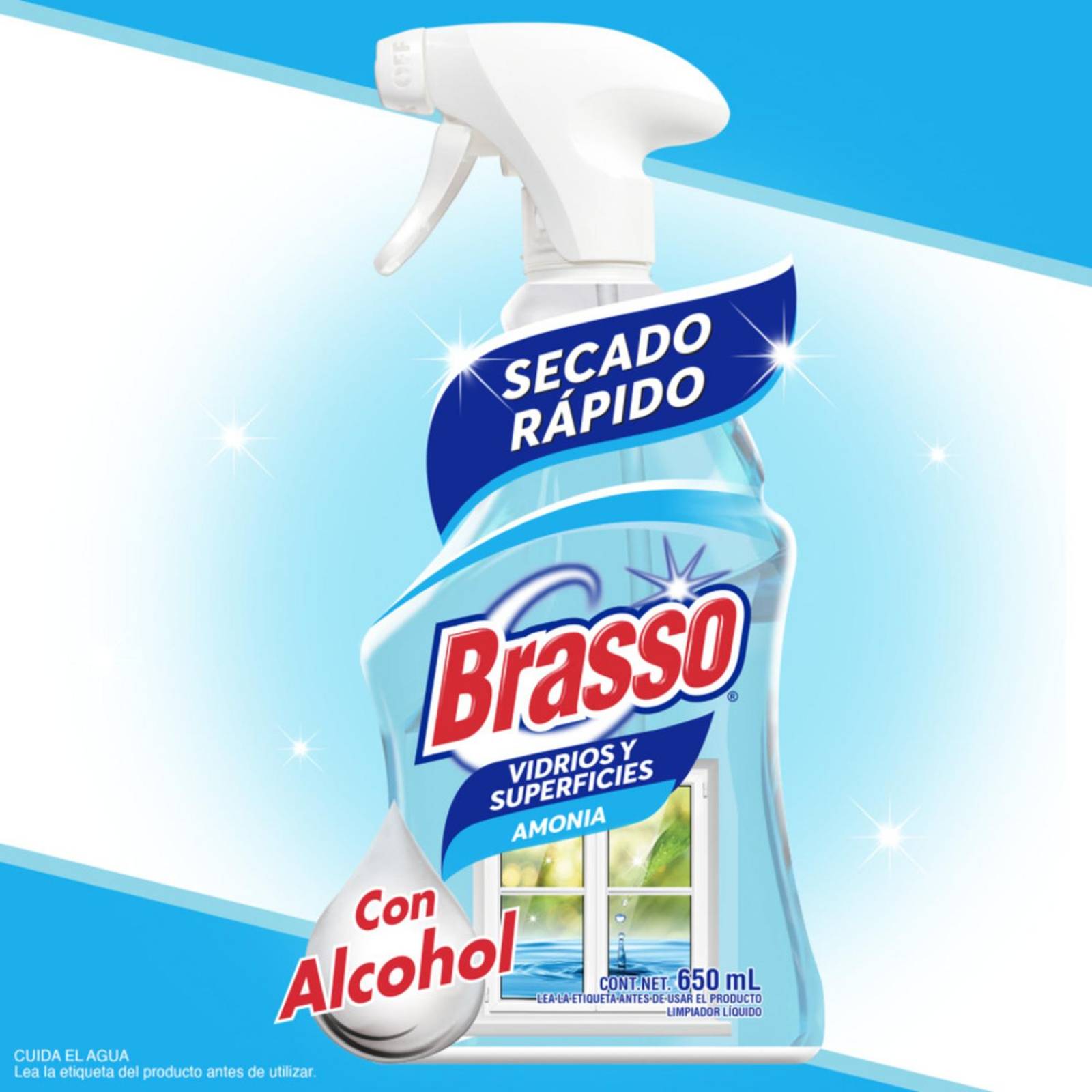 Limpiador Brasso Vidrios Superficies Amonia Repuesto 500ml